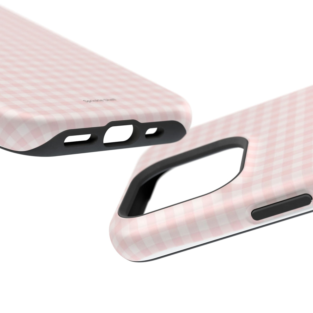 MagSafe light pink plaid case