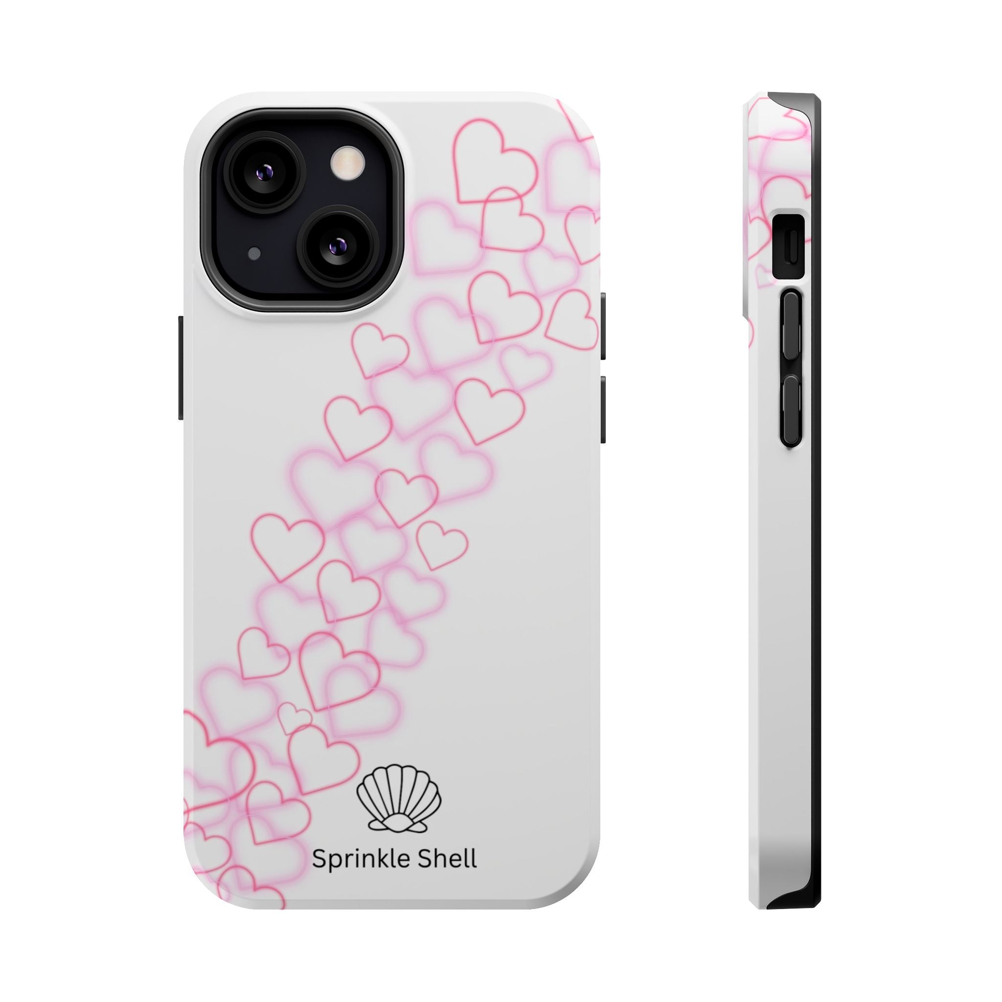 MagSafe pink hearts phone case