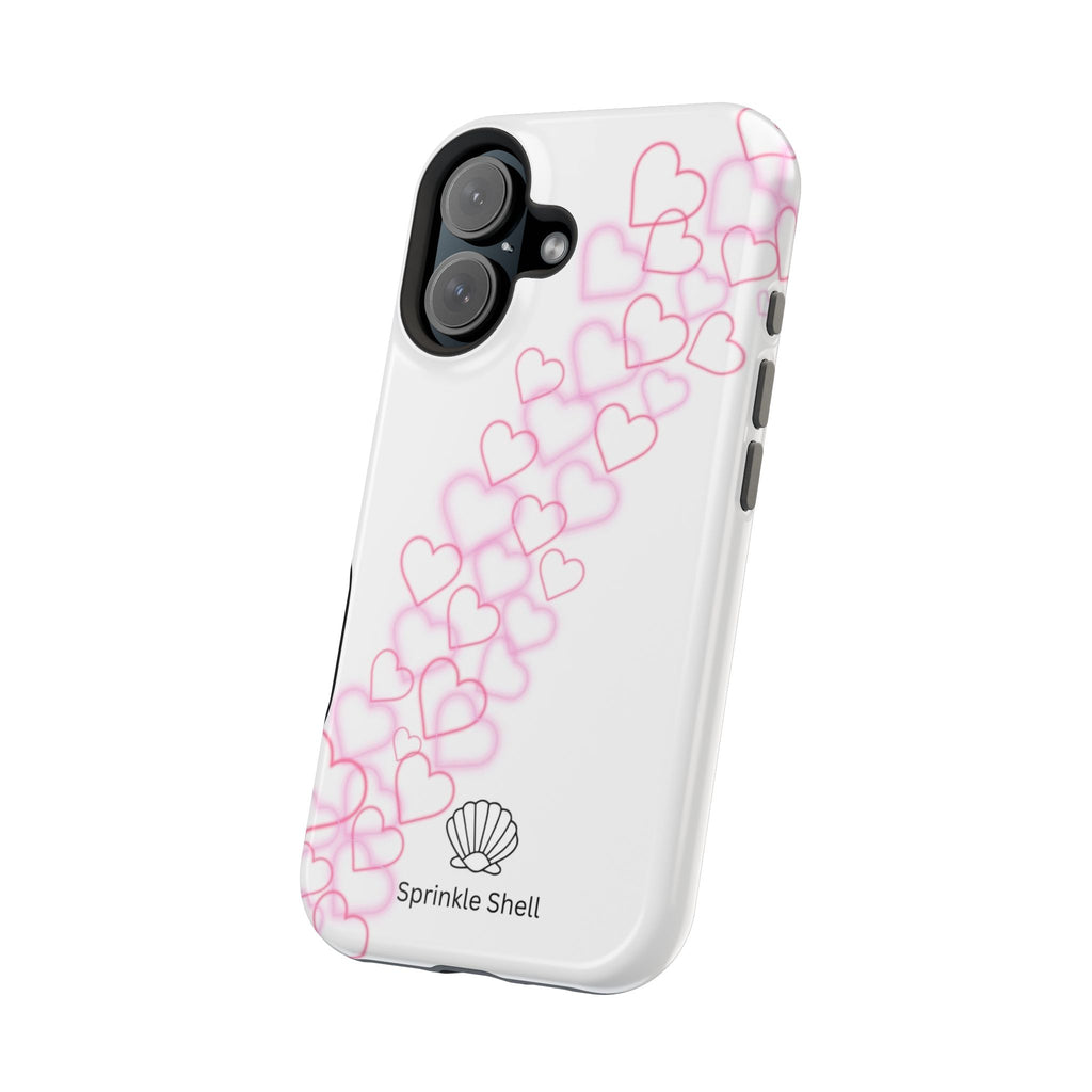 MagSafe pink hearts phone case
