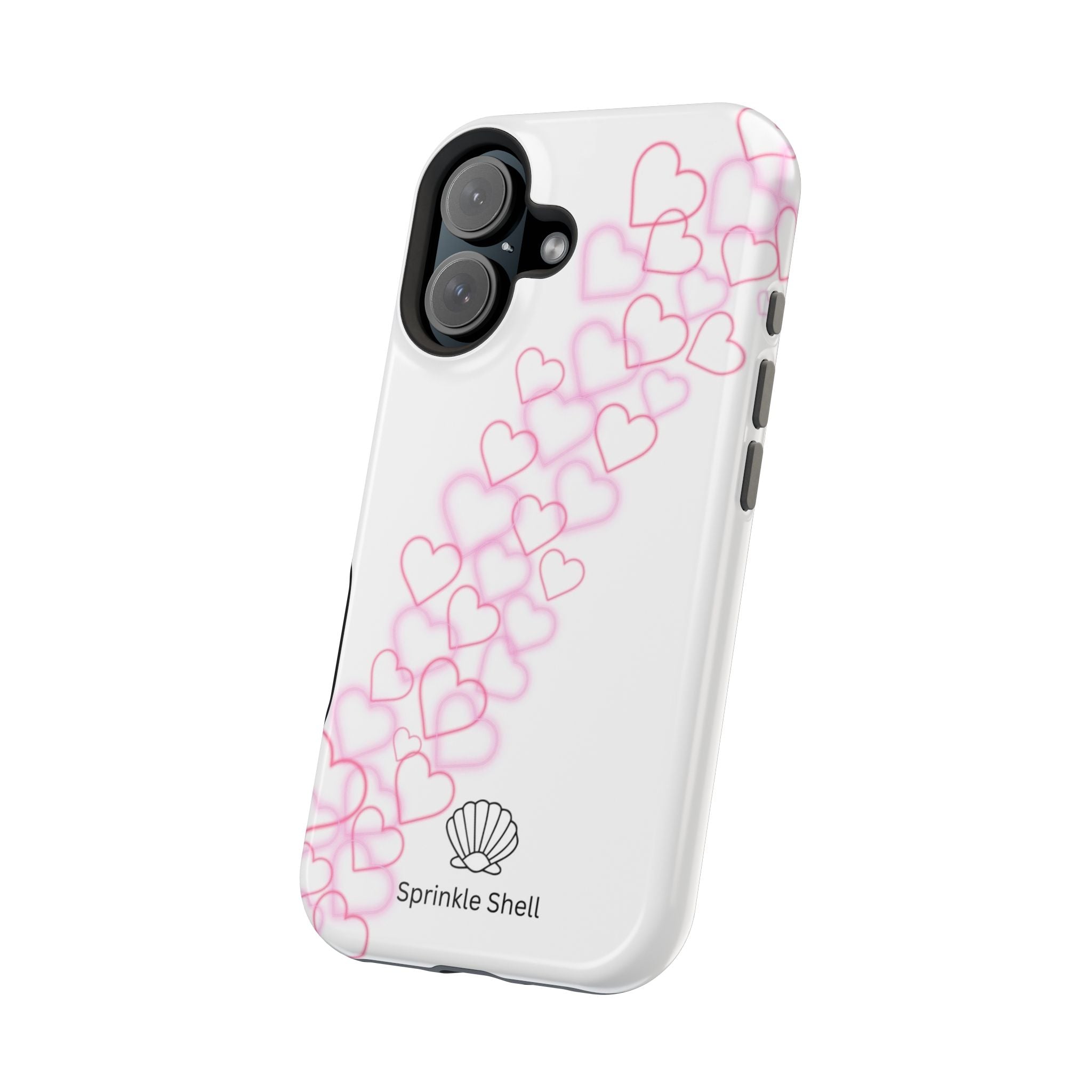 MagSafe pink hearts phone case