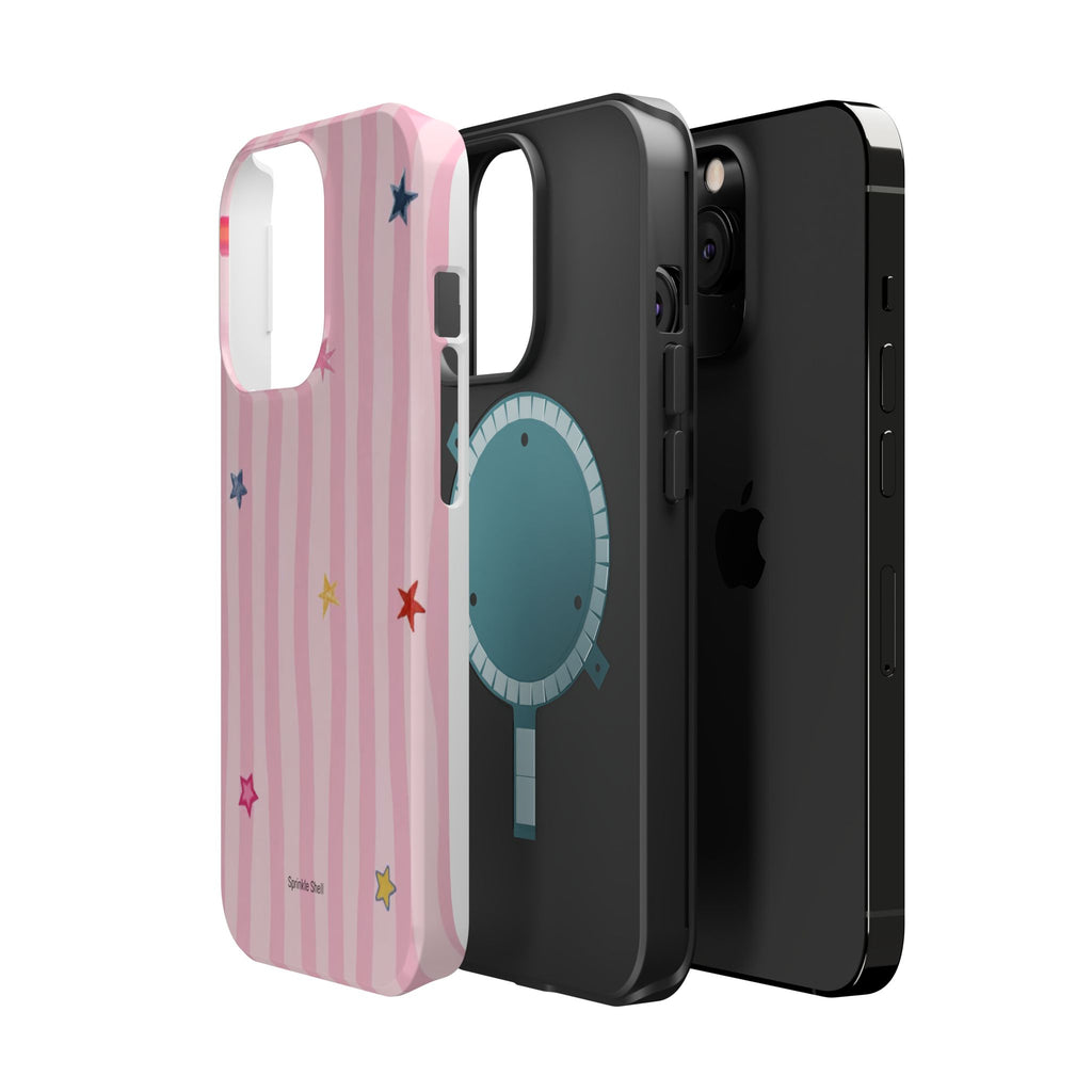 MagSafe pink lines & stars case