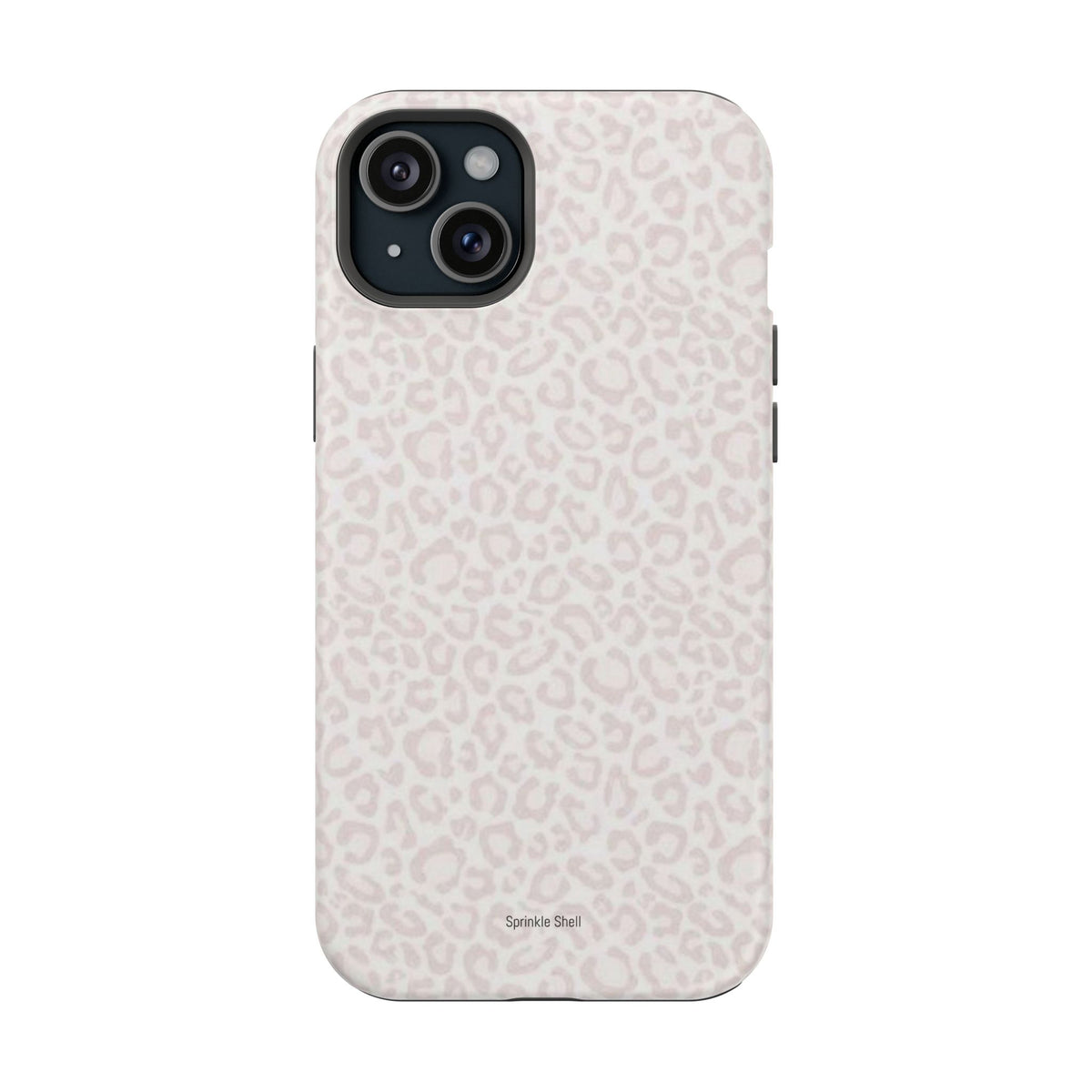 MagSafe white cheetah print case