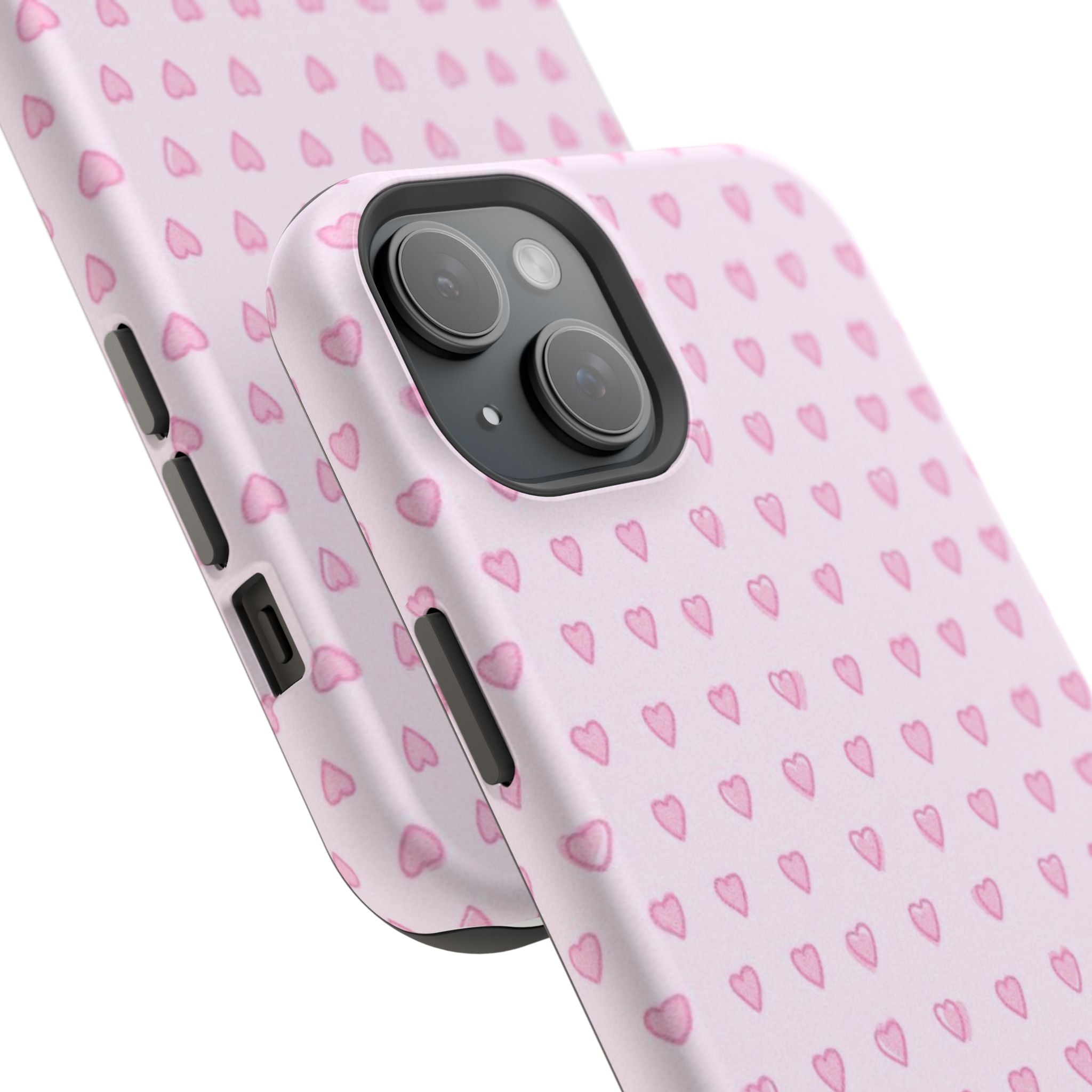 MagSafe pink hearts case