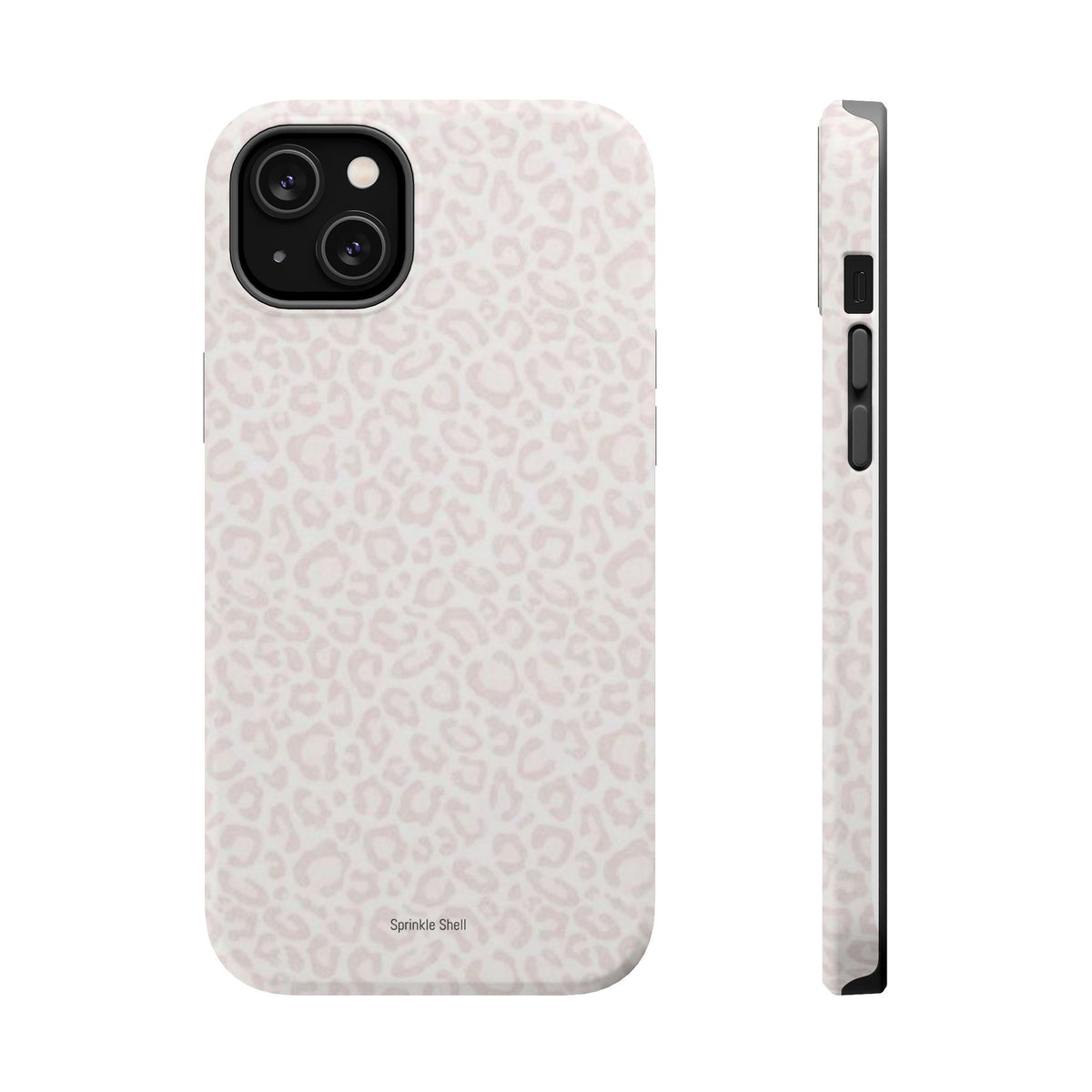 MagSafe white cheetah print case