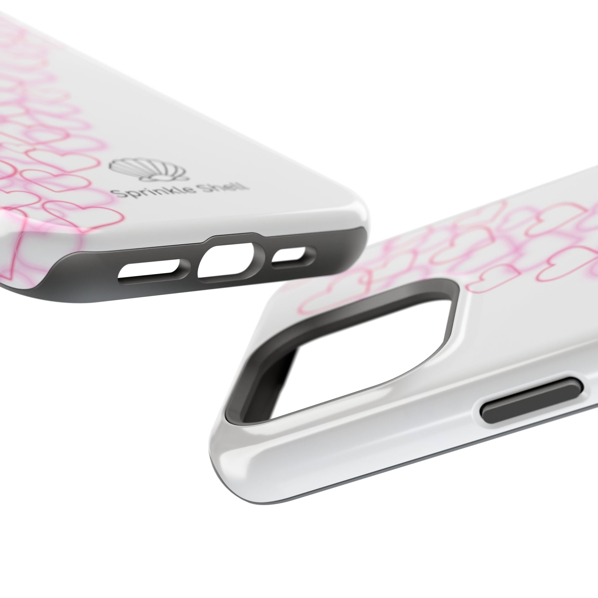 MagSafe pink hearts phone case