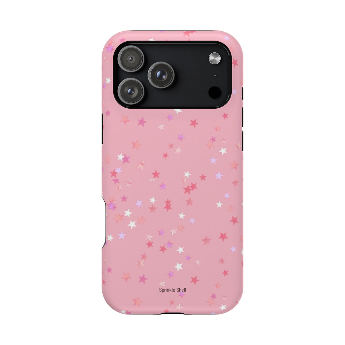 MagSafe pink multicolor stars case