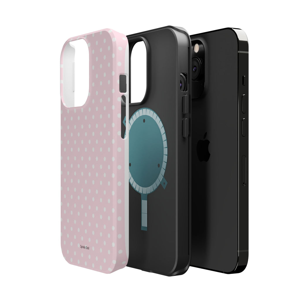 MagSafe light pink polka dots case