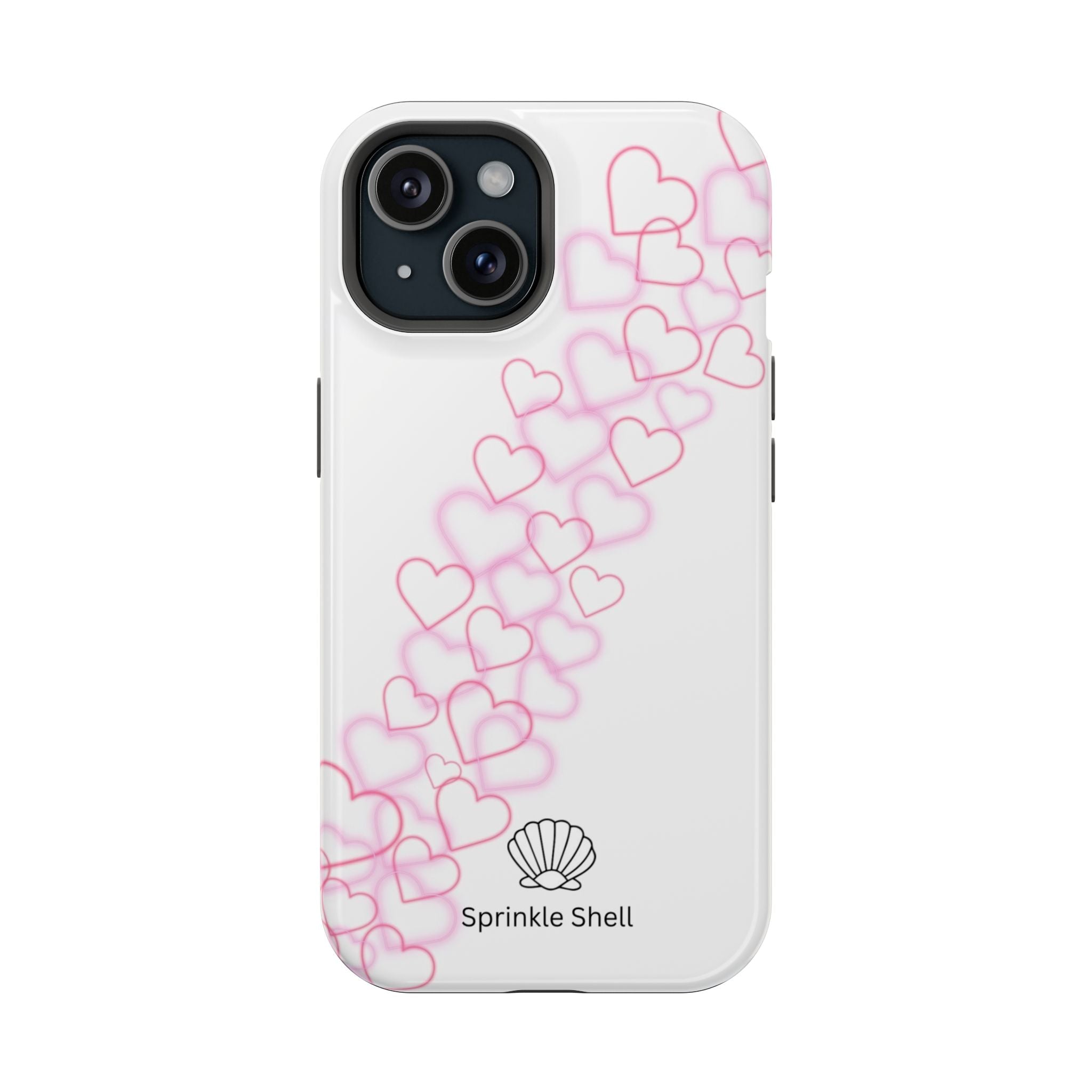 MagSafe pink hearts phone case
