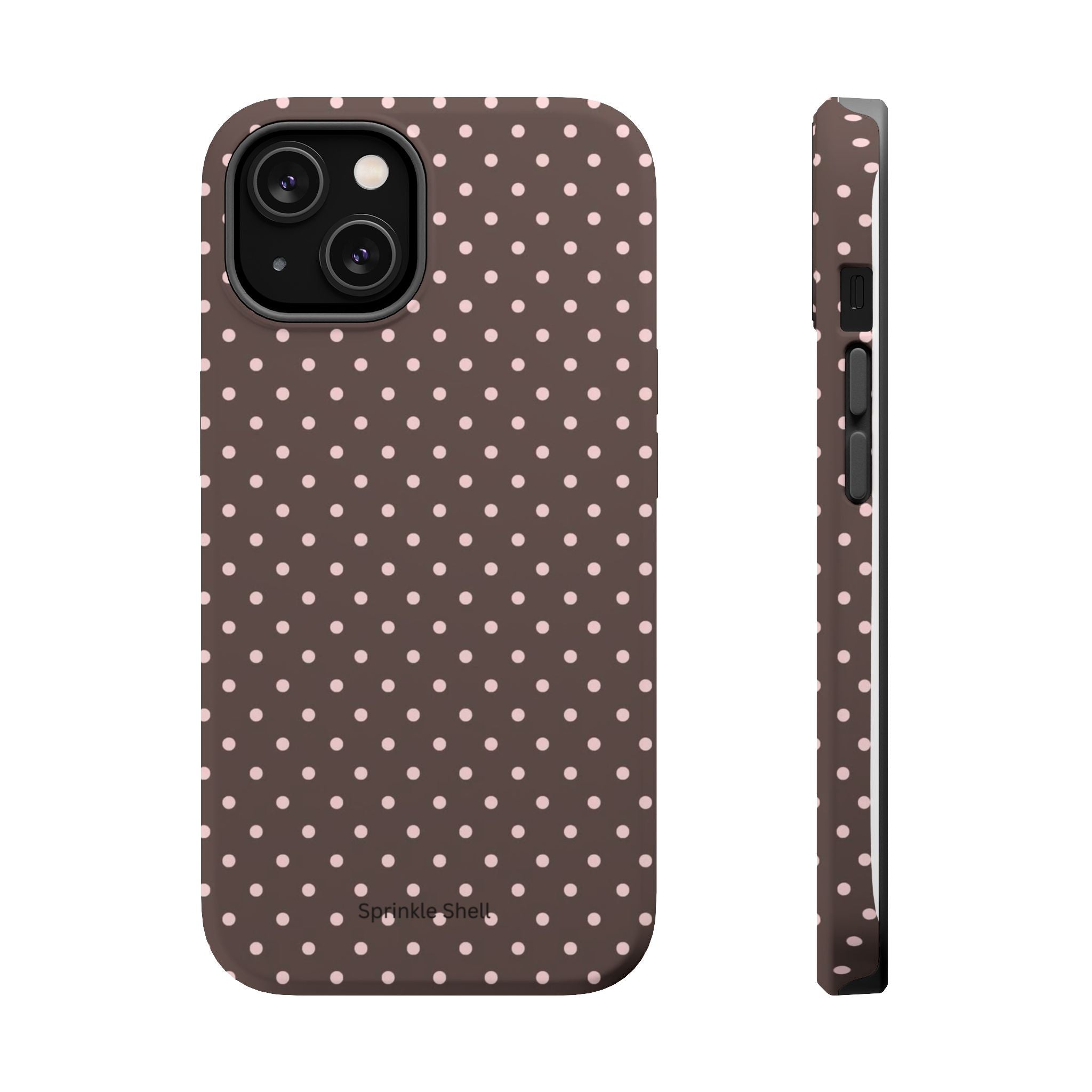 MagSafe Brown And Pink Polkadot Iphone Case
