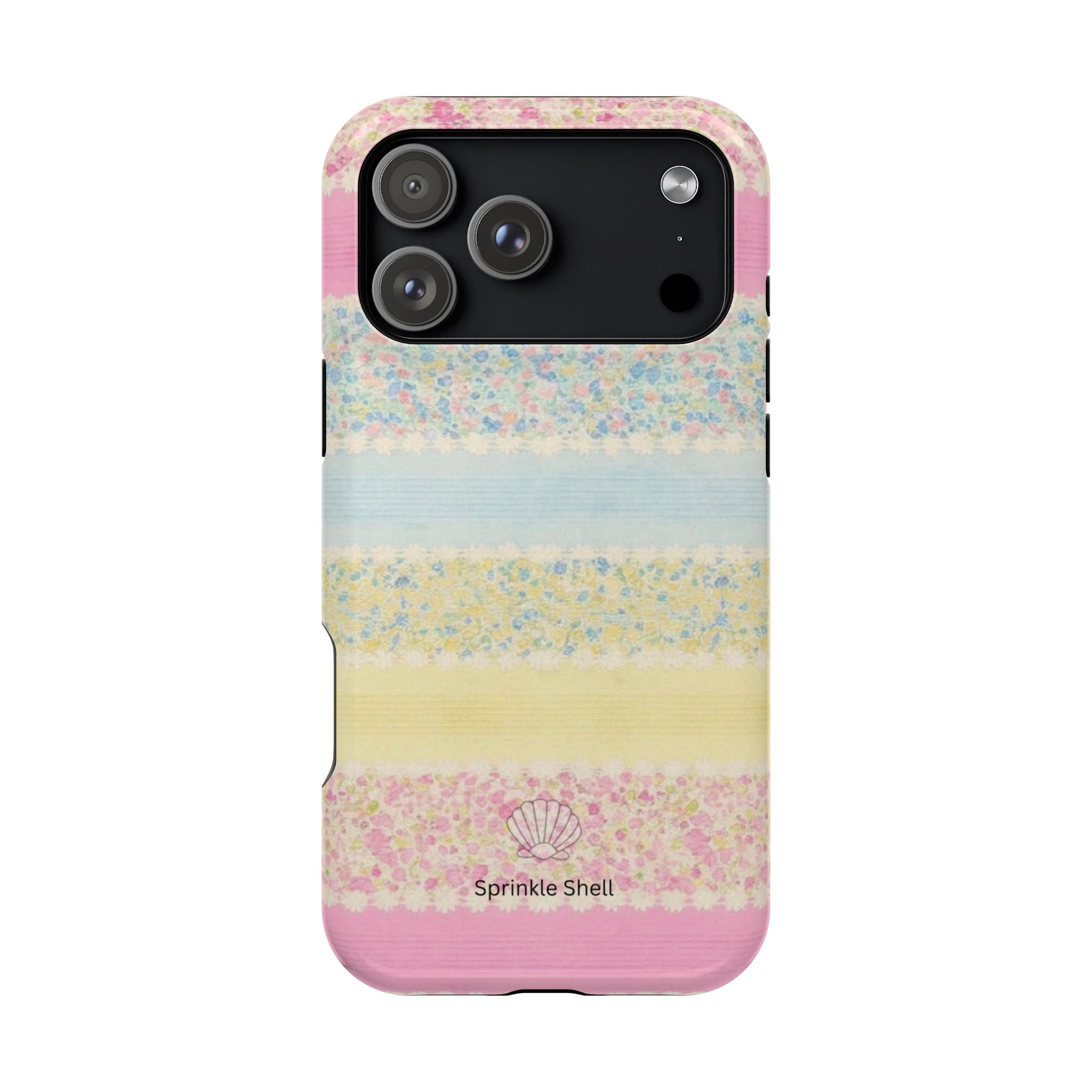 MagSafe pastel floral striped case