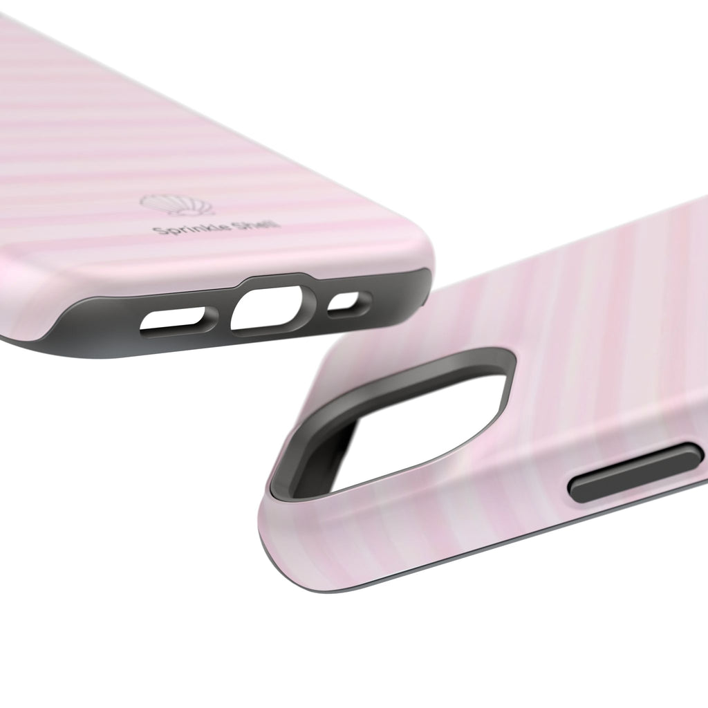MagSafe pink stripes case