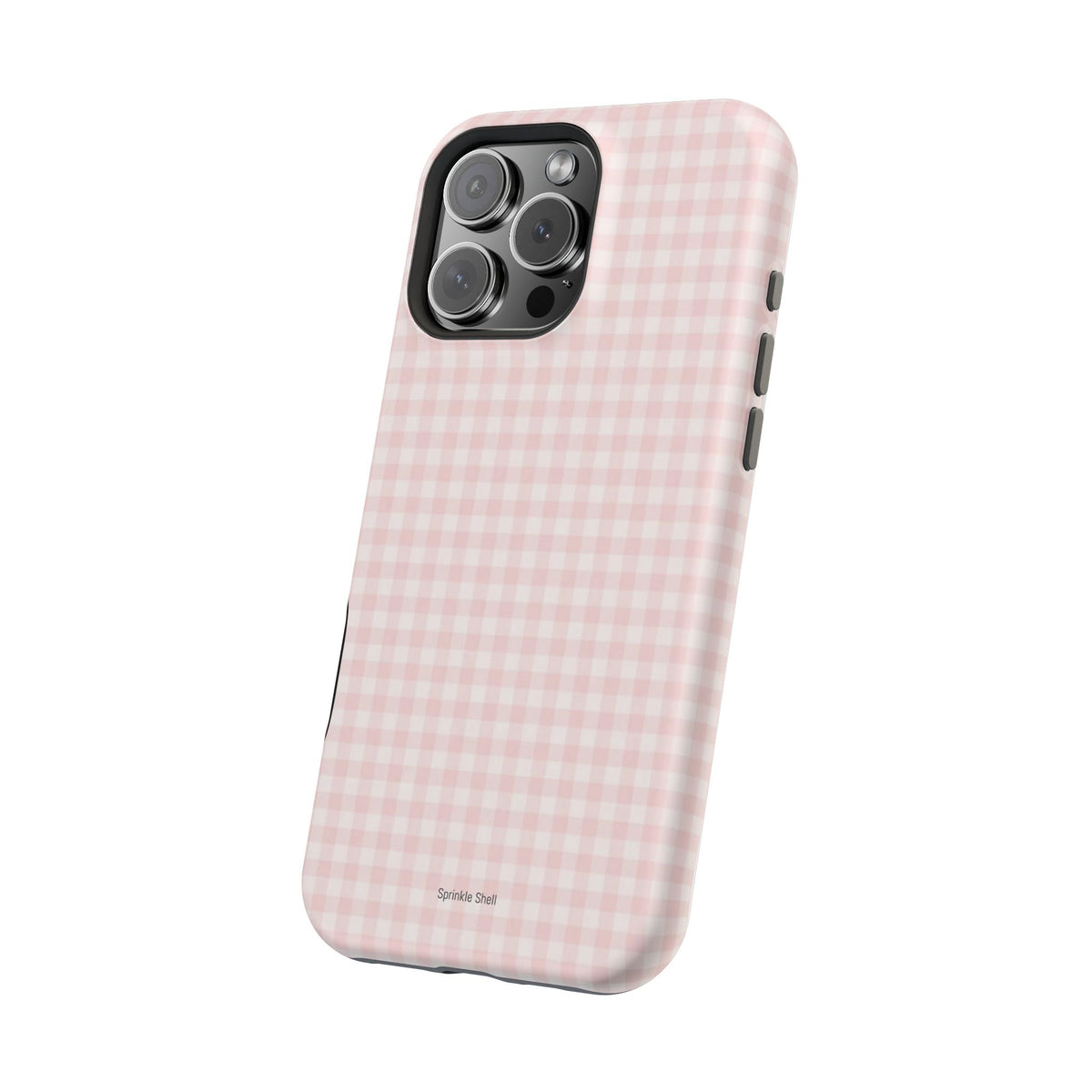 MagSafe light pink plaid case