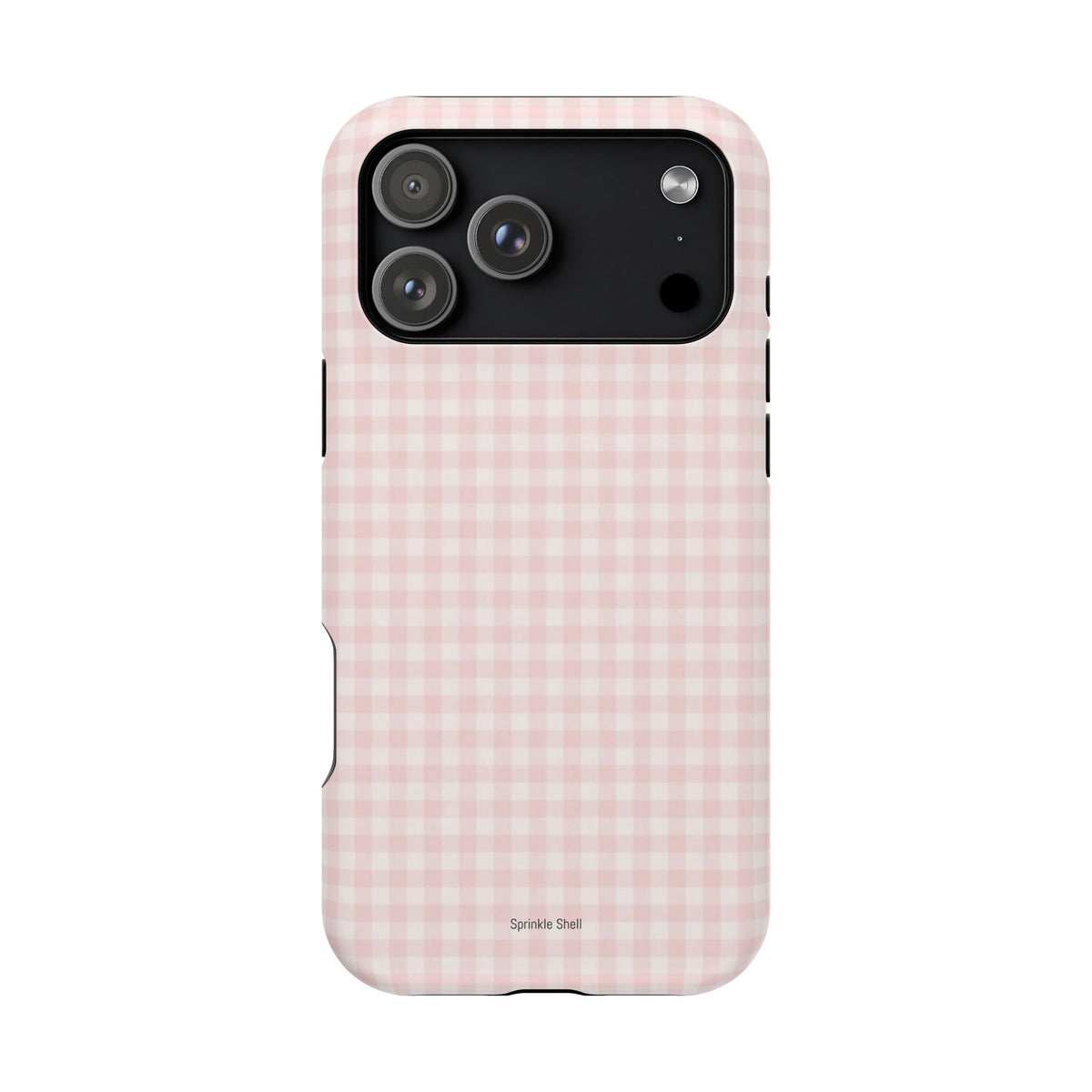 MagSafe light pink plaid case
