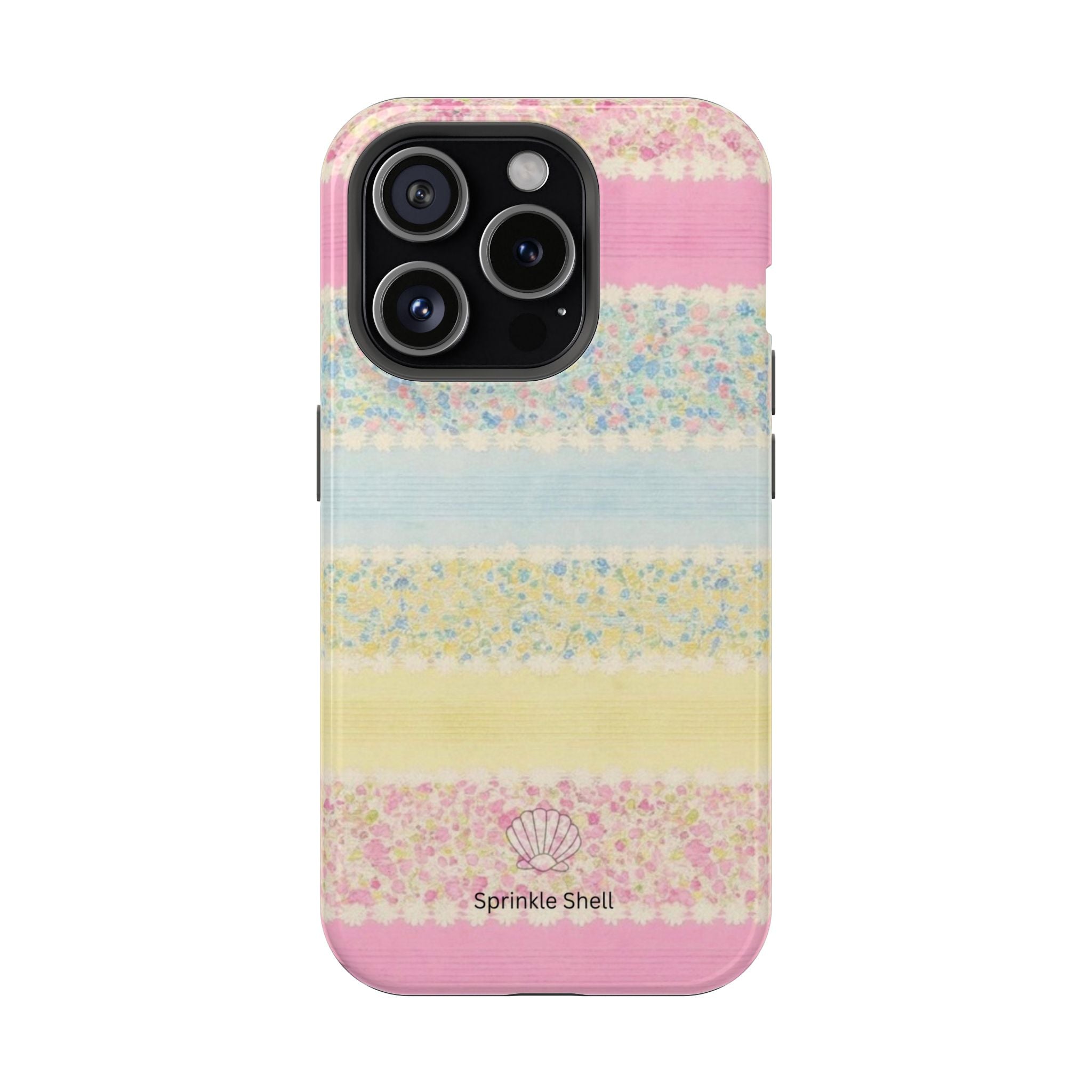 MagSafe pastel floral striped case