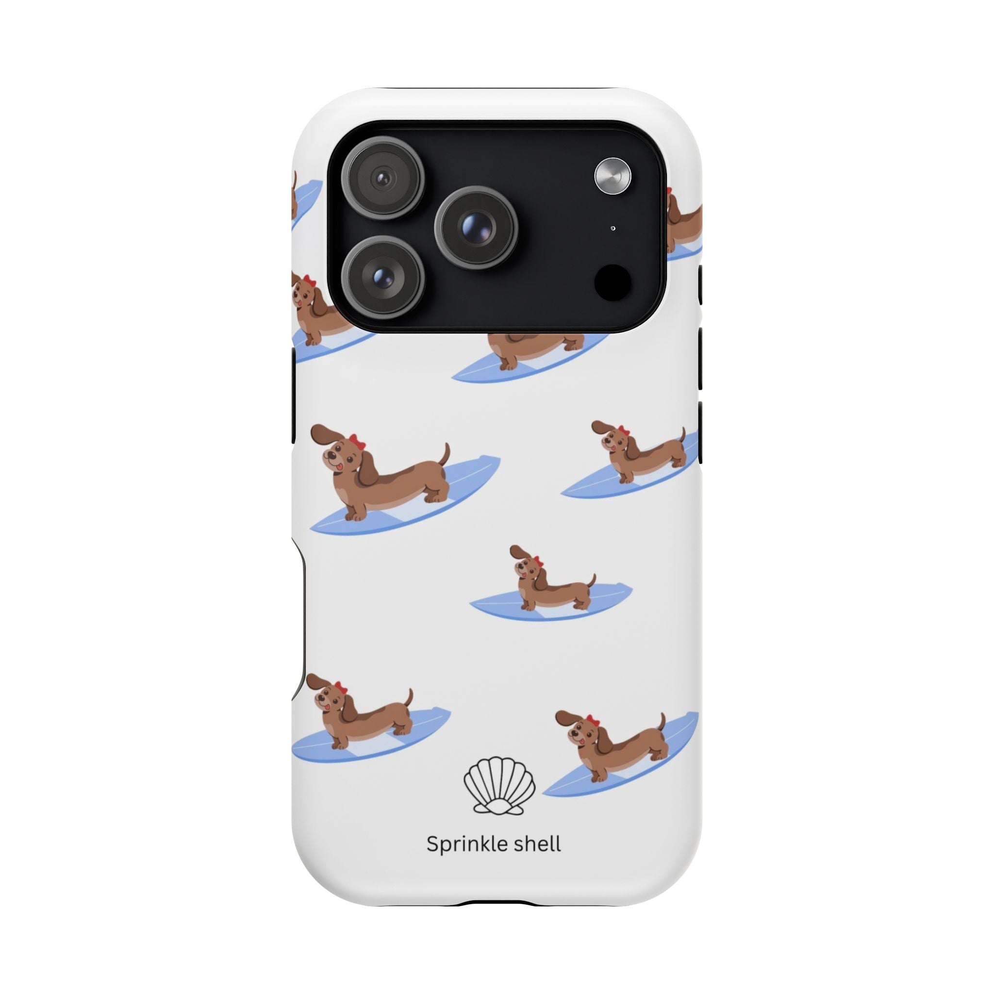 MagSafe surfing dachsund phone case