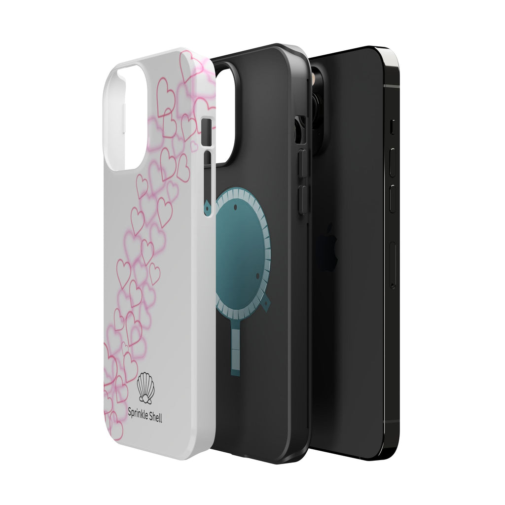 MagSafe pink hearts phone case