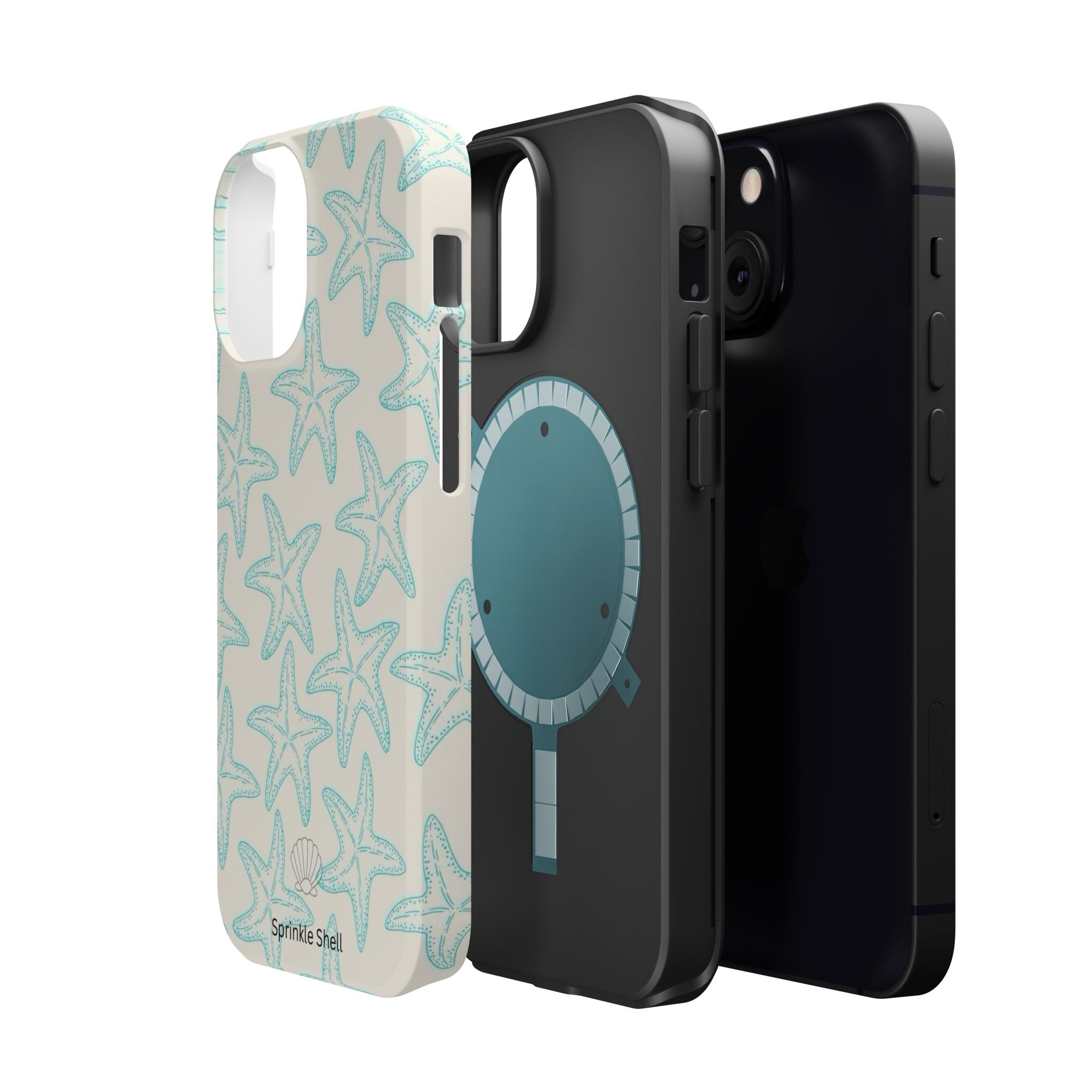 MagSafe teal starfish case