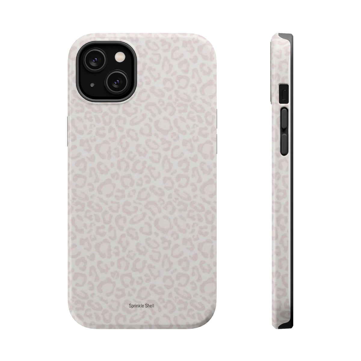 MagSafe white cheetah print case