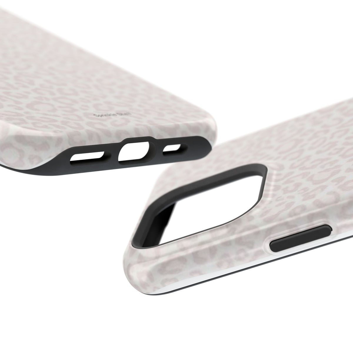 MagSafe white cheetah print case