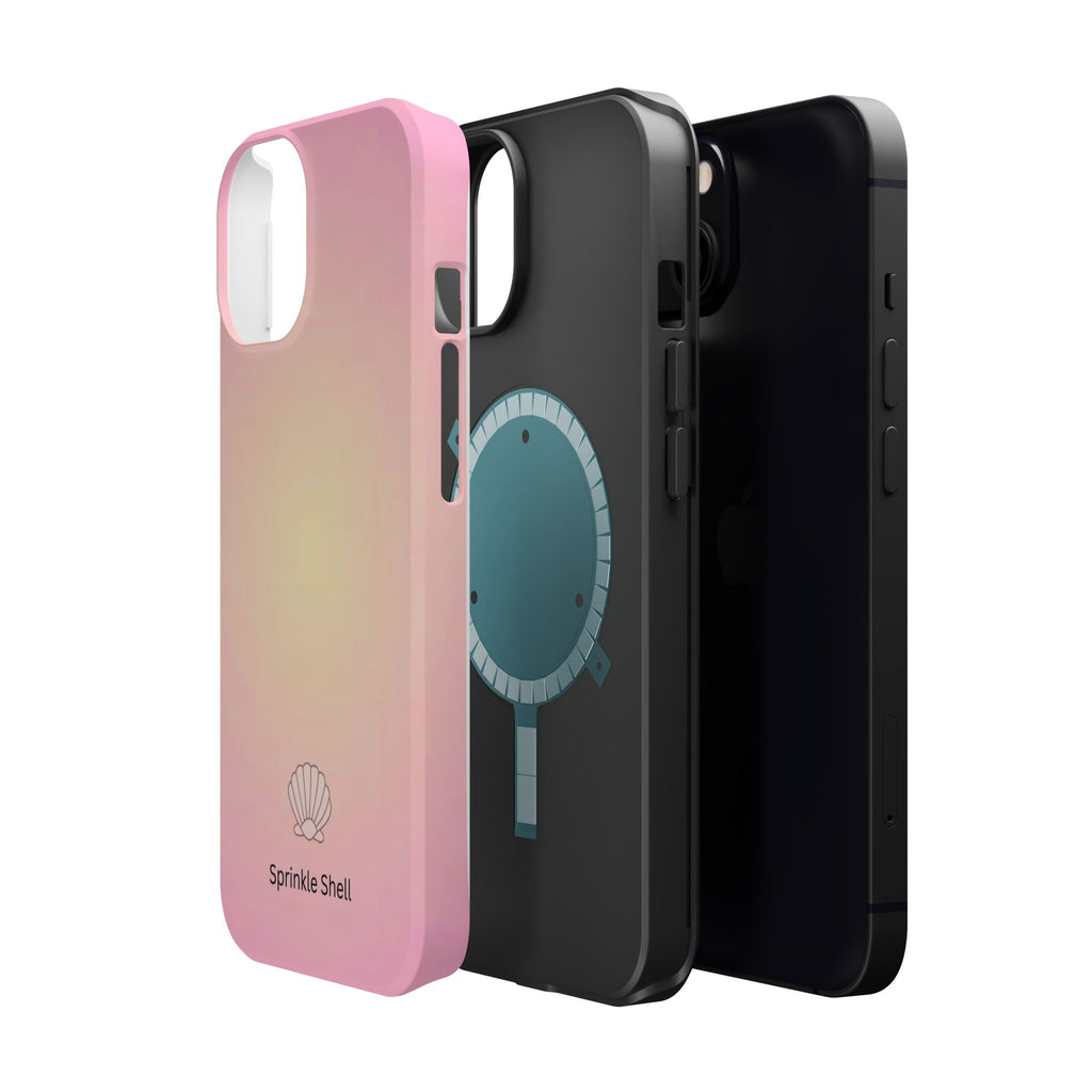 MagSafe light pink and yellow aura case