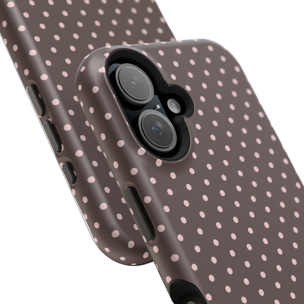 MagSafe Brown And Pink Polkadot Iphone Case