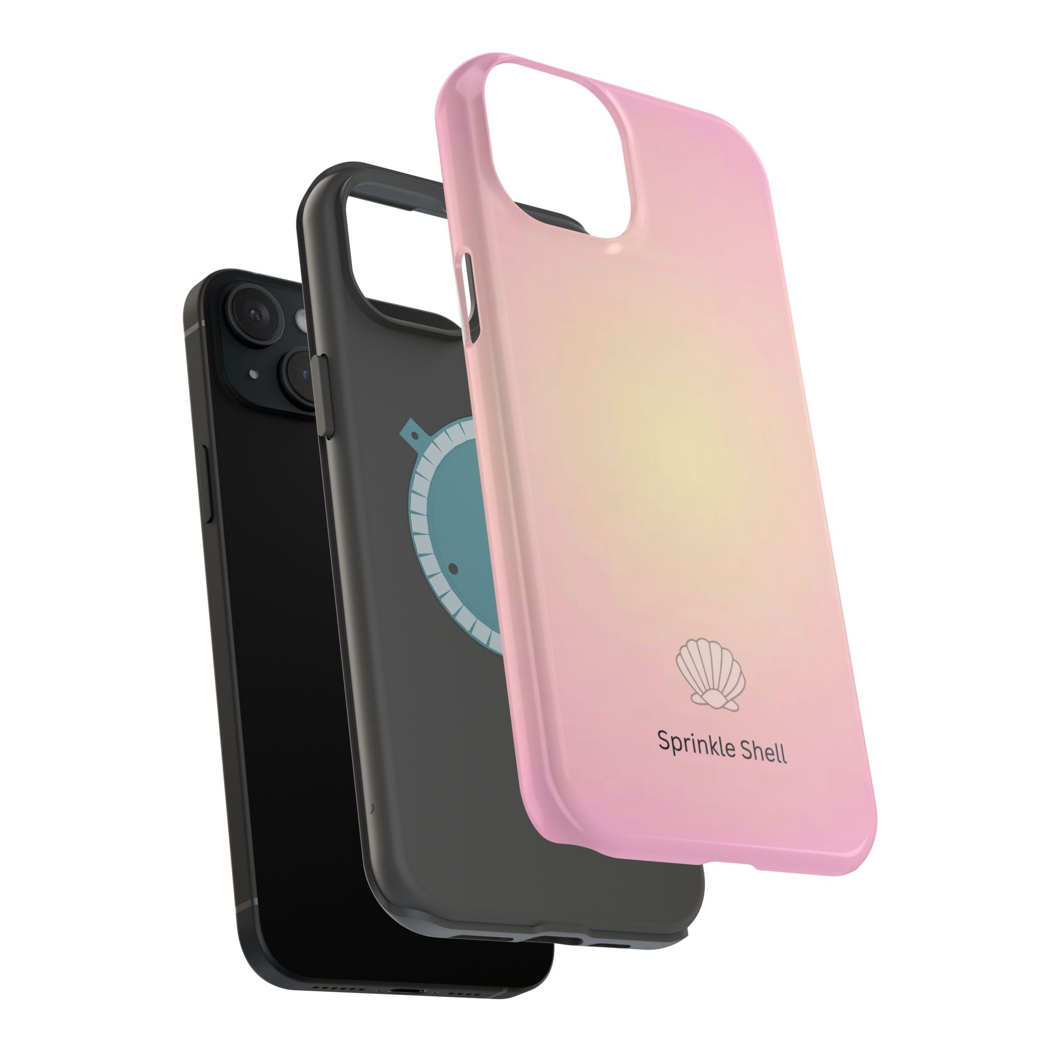 MagSafe light pink and yellow aura case