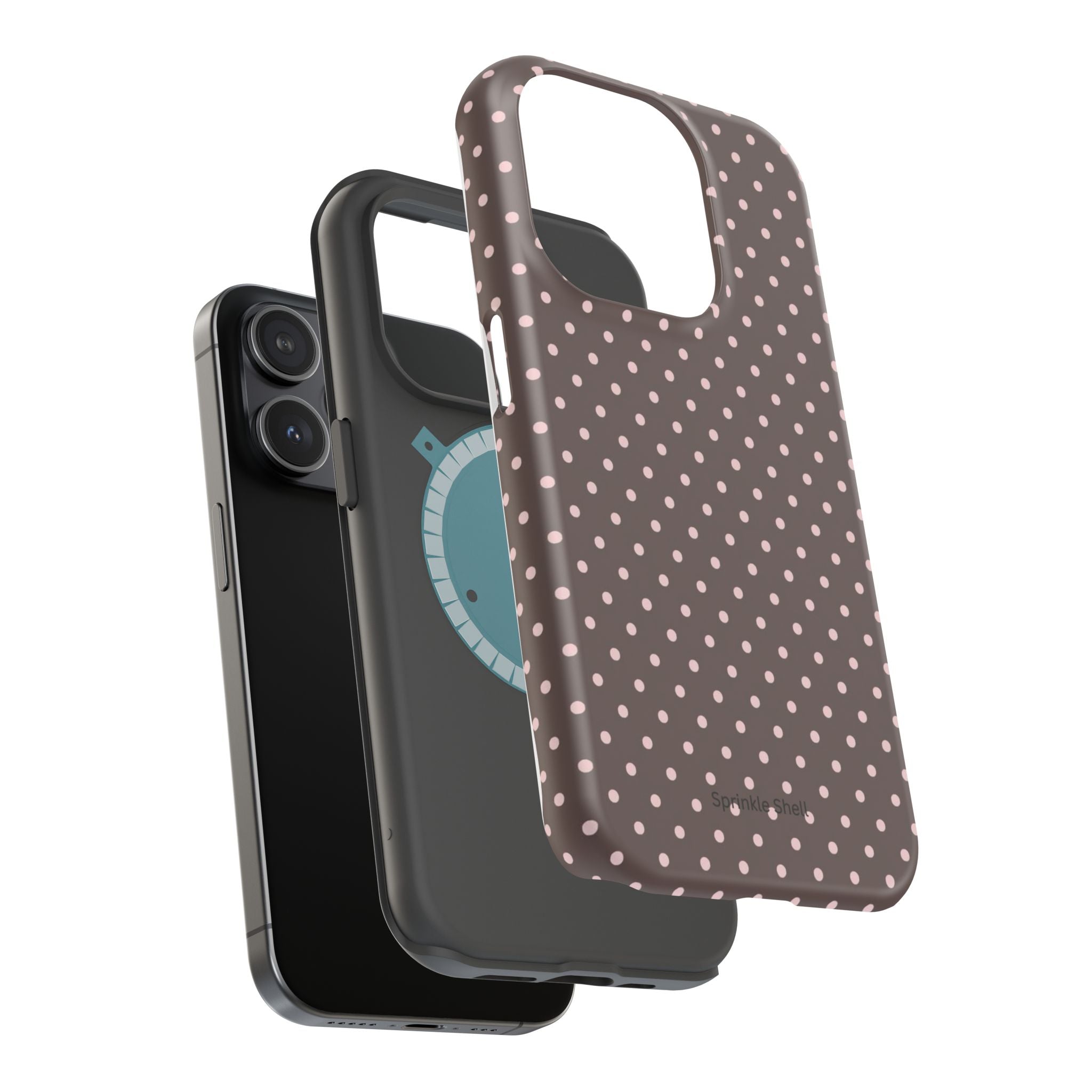 MagSafe Brown And Pink Polkadot Iphone Case