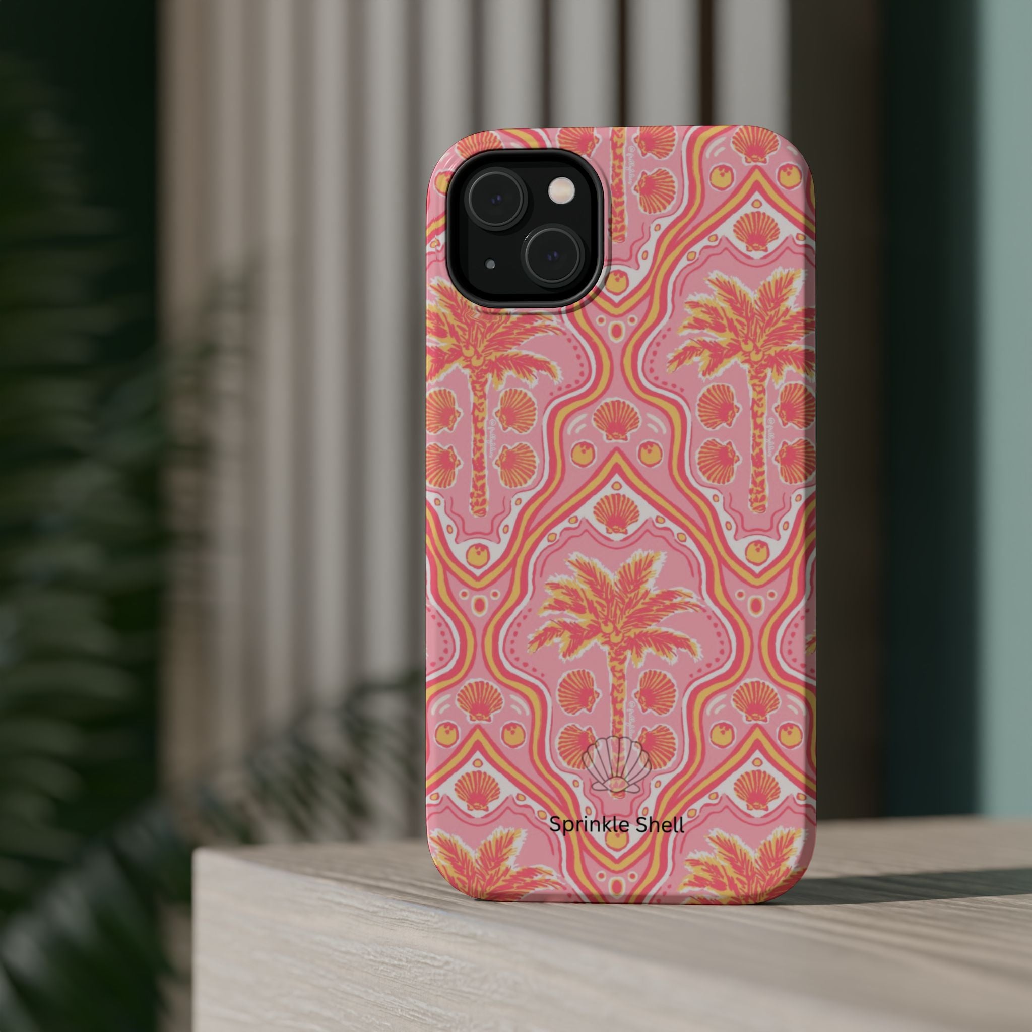 MagSafe pink pink summer palm tree case
