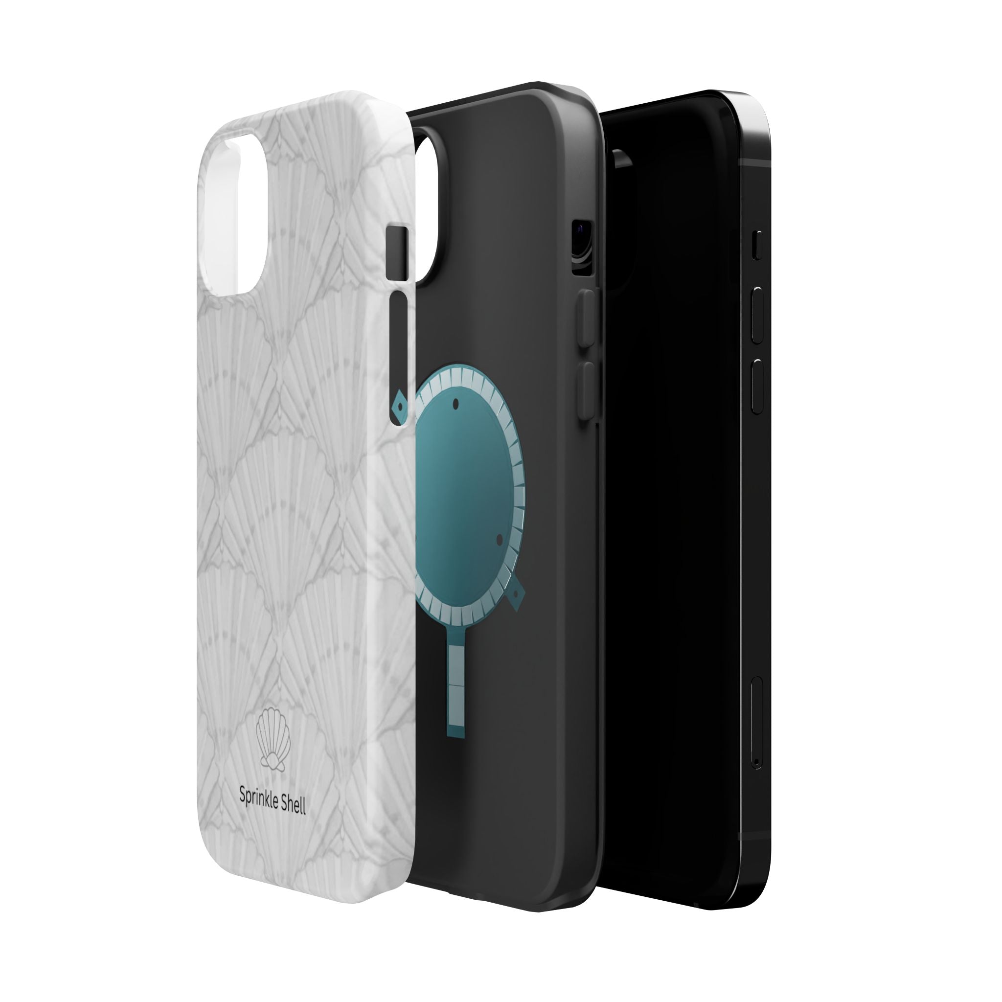Shell-Pattern Magnetic Impact Phone Case — Protective Modular iPhone Cover