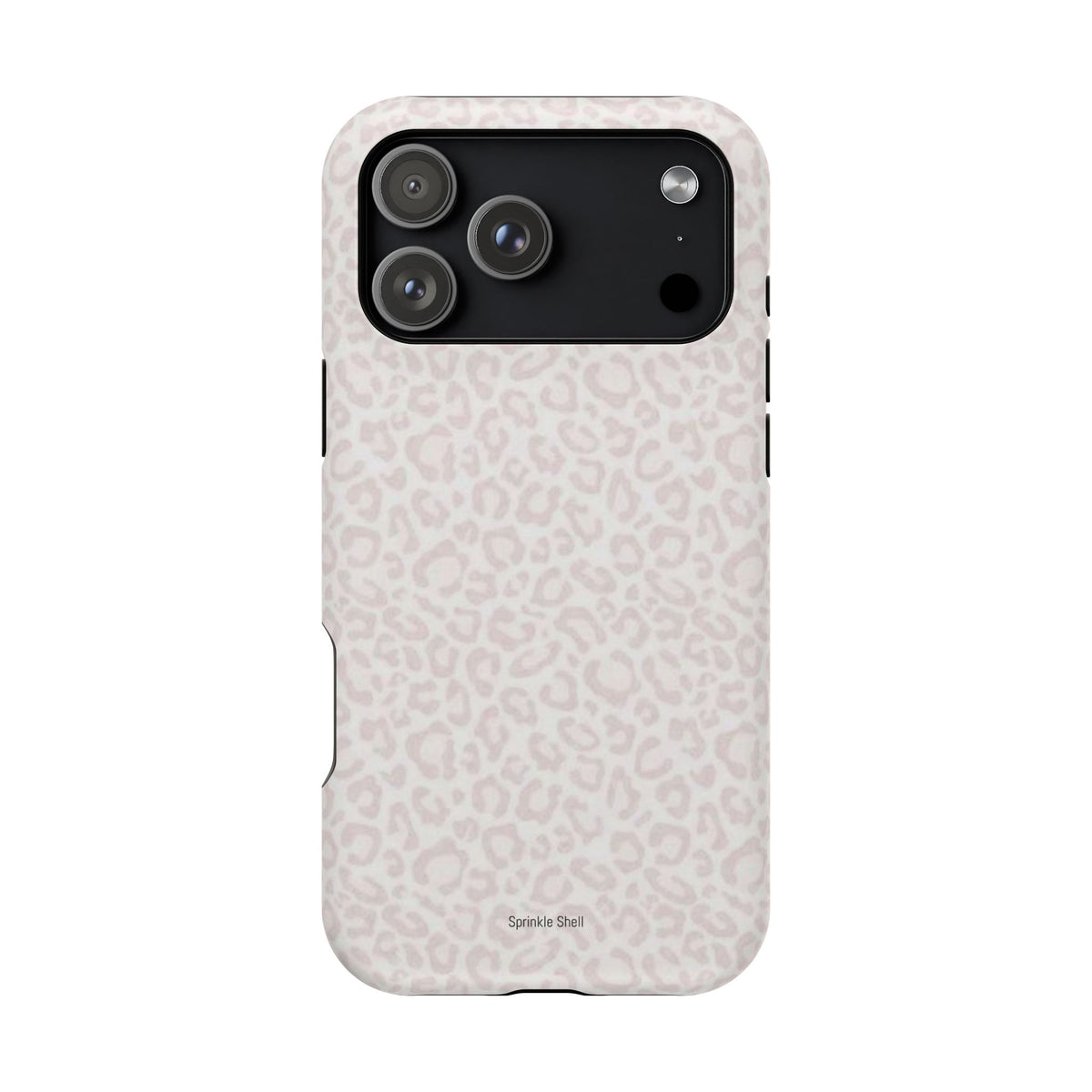 MagSafe white cheetah print case