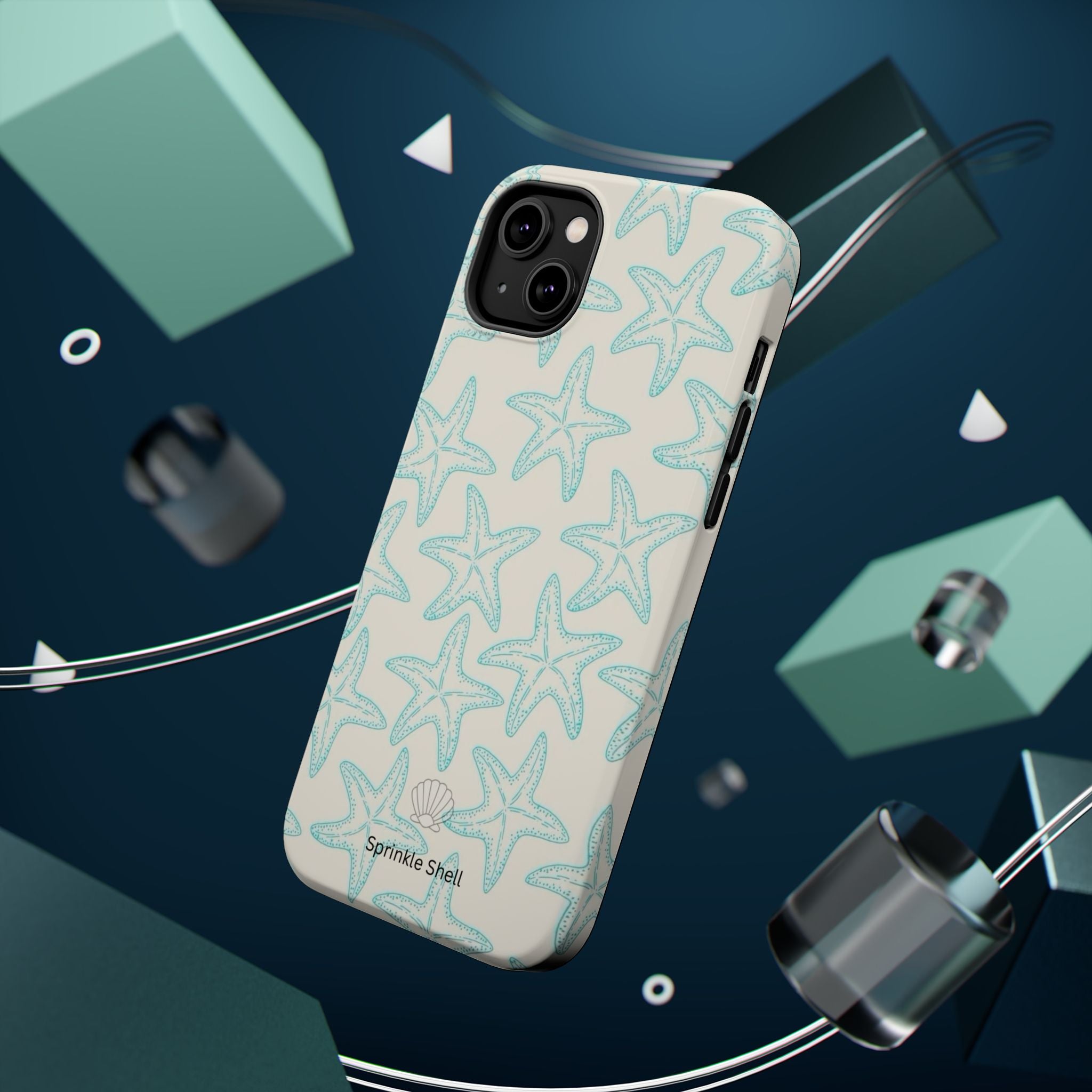 MagSafe teal starfish case