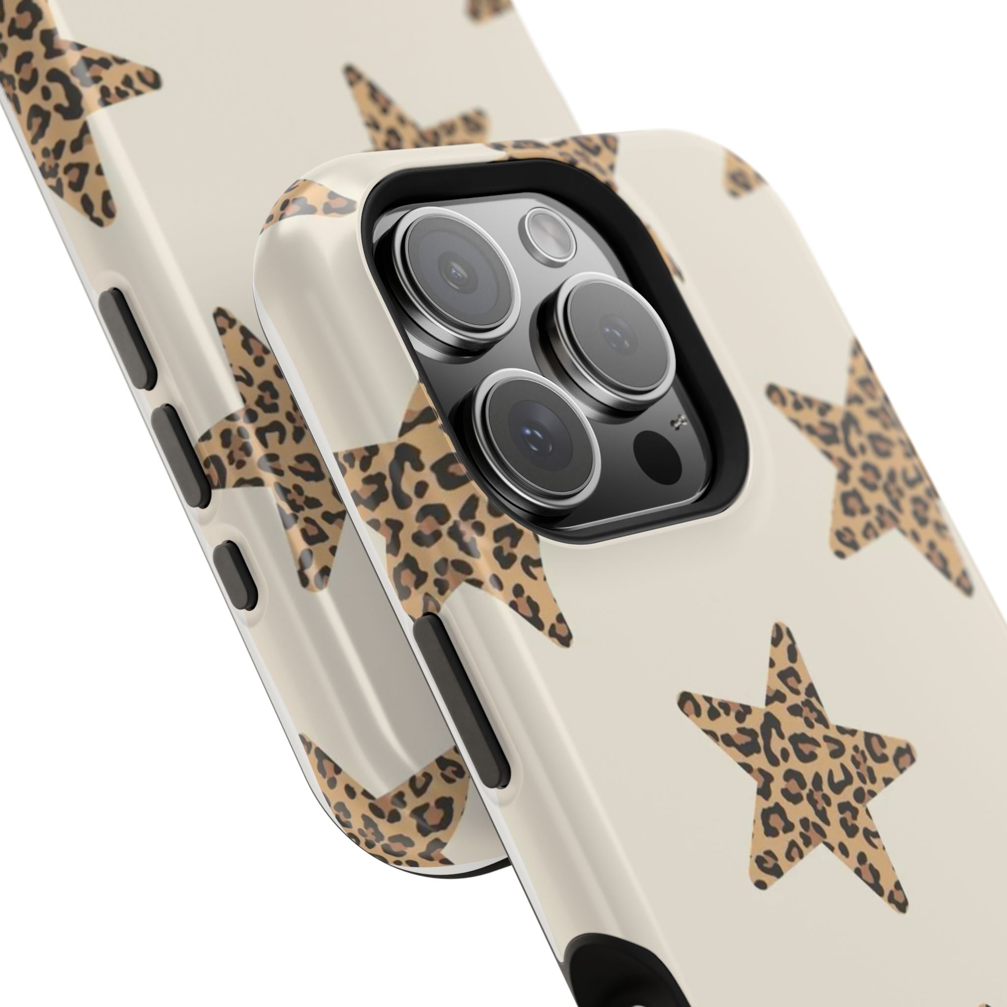 MagSafe Cheetah Print Stars iPhone Case