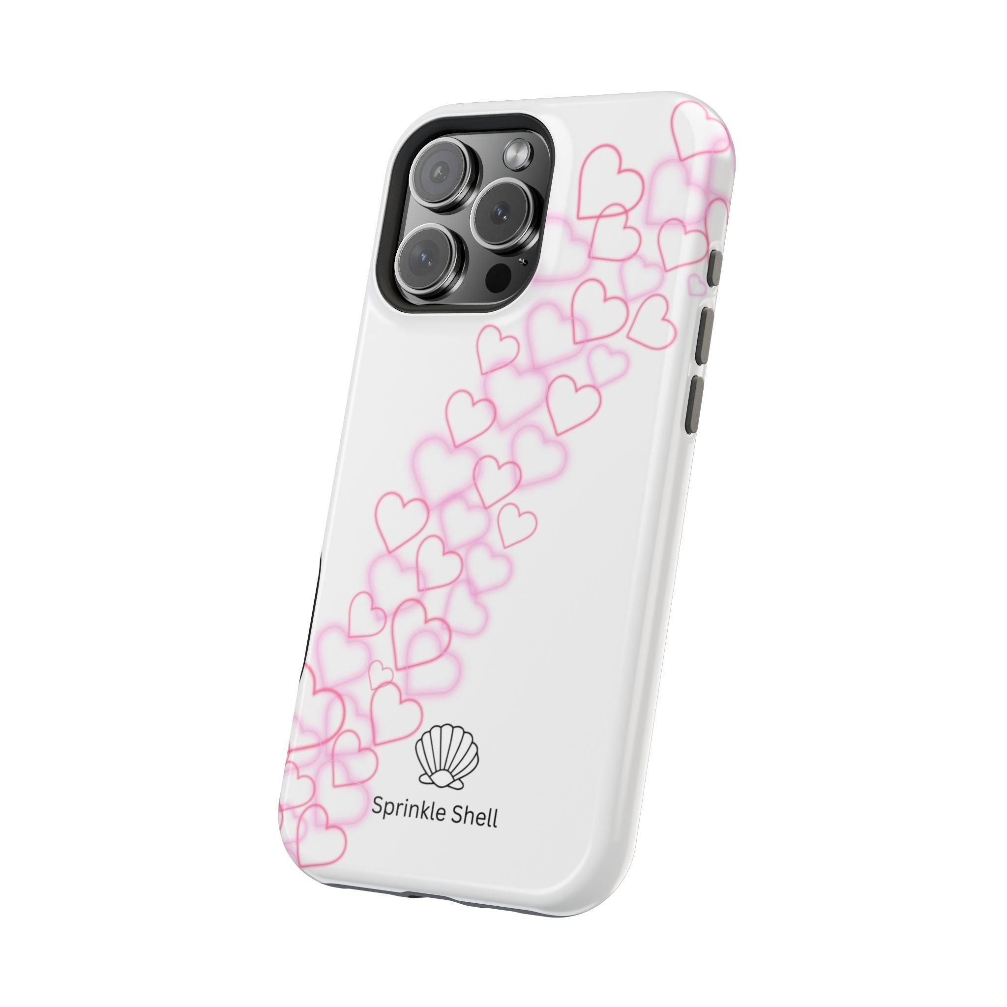MagSafe pink hearts phone case
