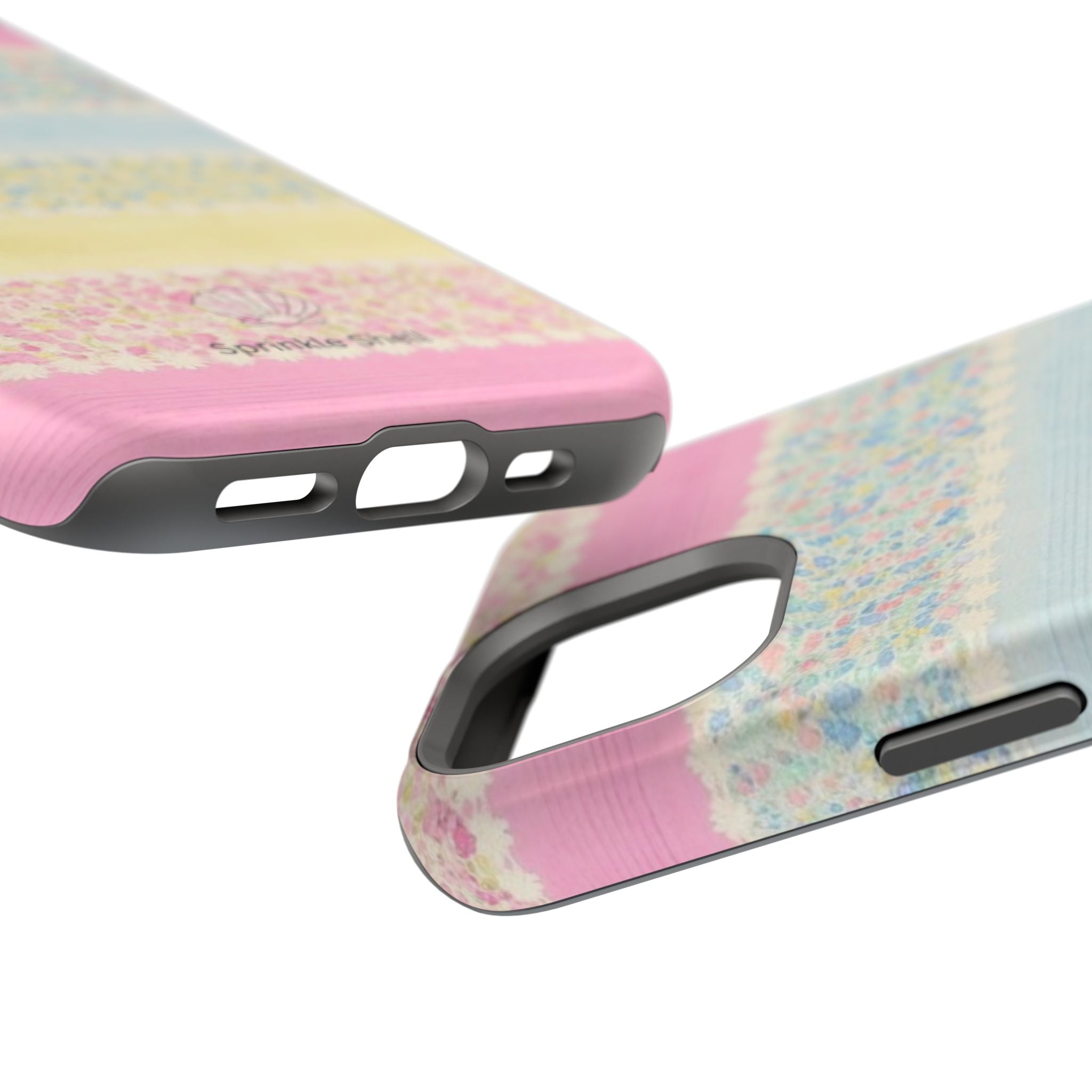 MagSafe pastel floral striped case