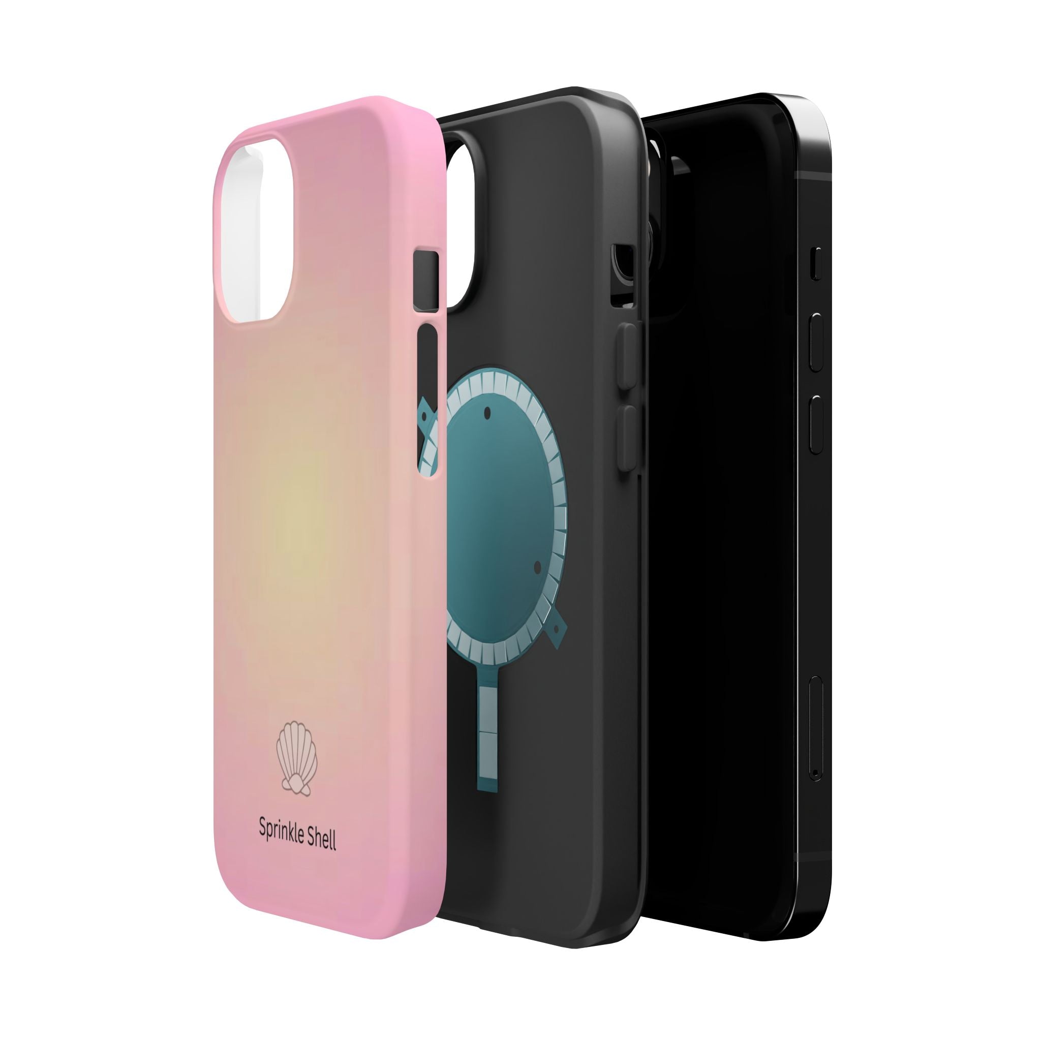MagSafe light pink and yellow aura case