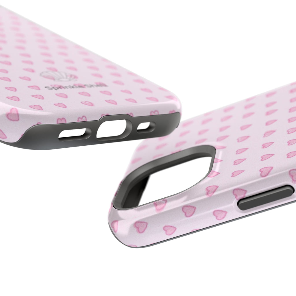 MagSafe pink hearts case
