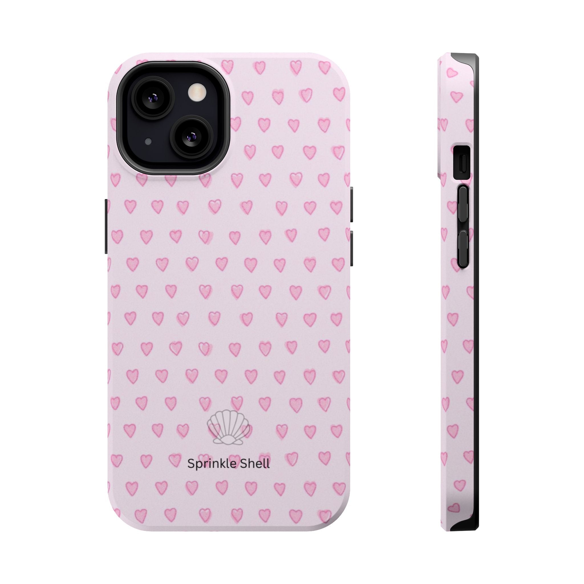 MagSafe pink hearts case
