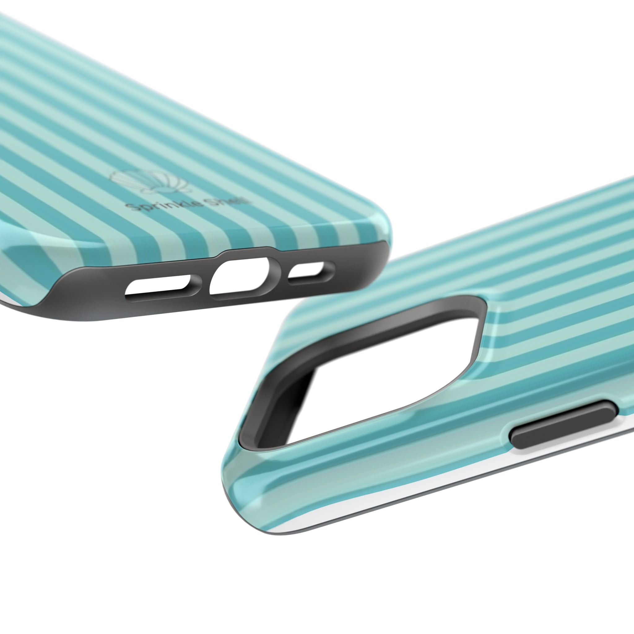 MagSafe teal striped case