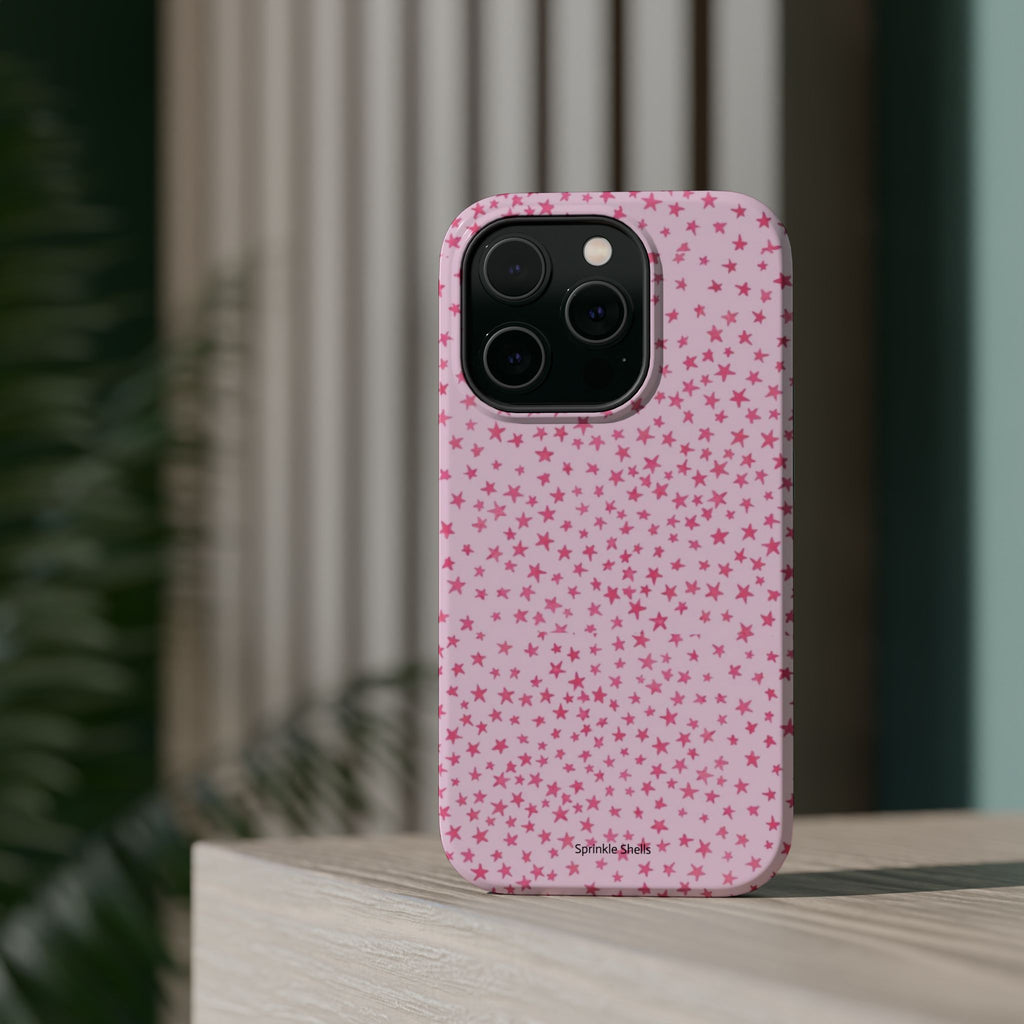MagSafe mini pink stars case