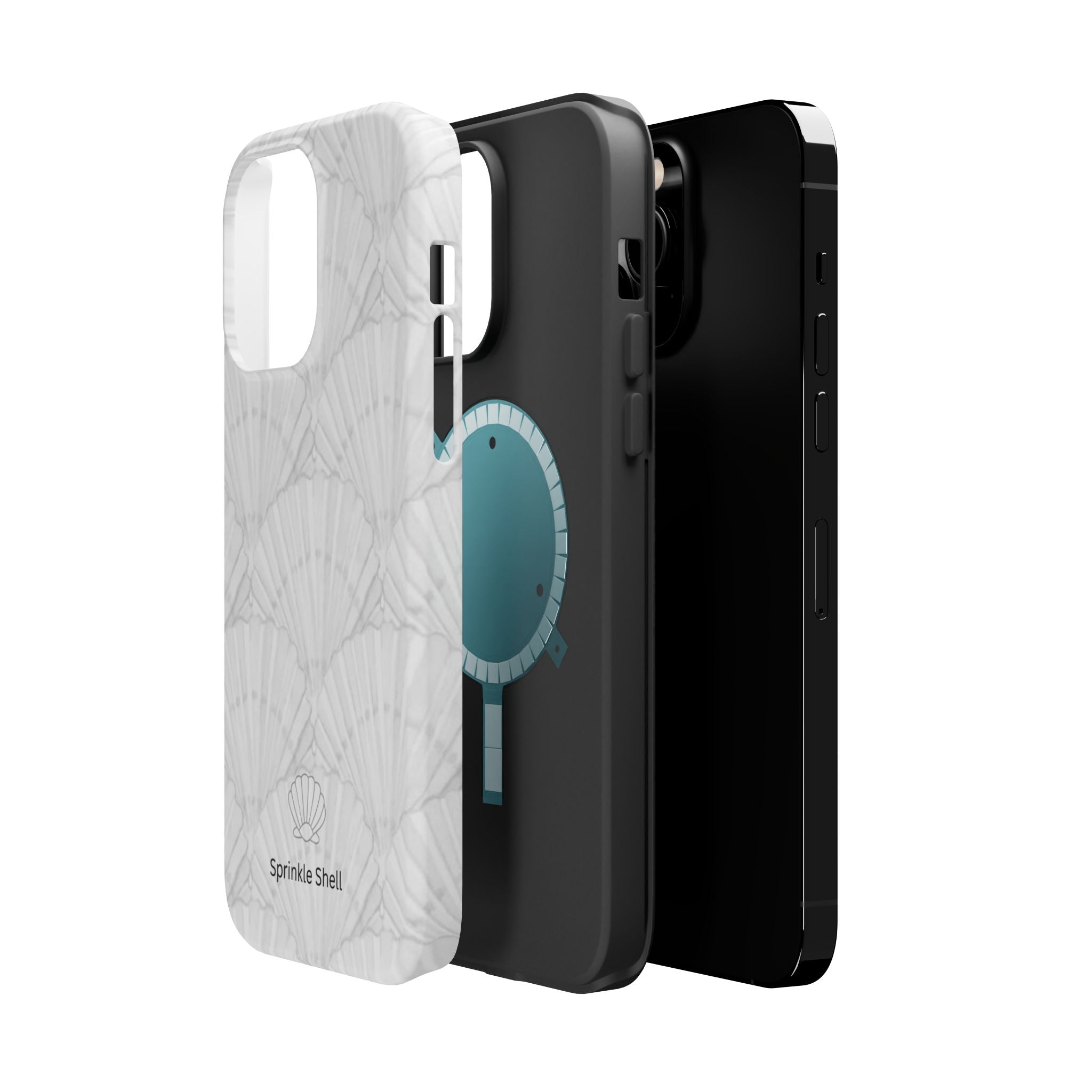 Shell-Pattern Magnetic Impact Phone Case — Protective Modular iPhone Cover