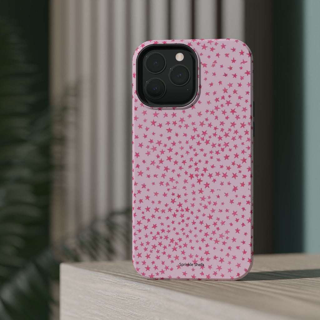 MagSafe mini pink stars case