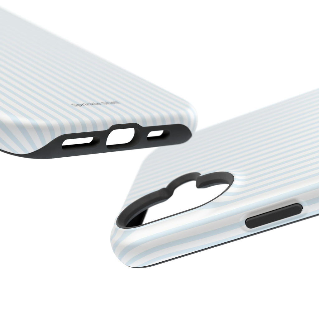 MagSafe light blue stripes iphone case