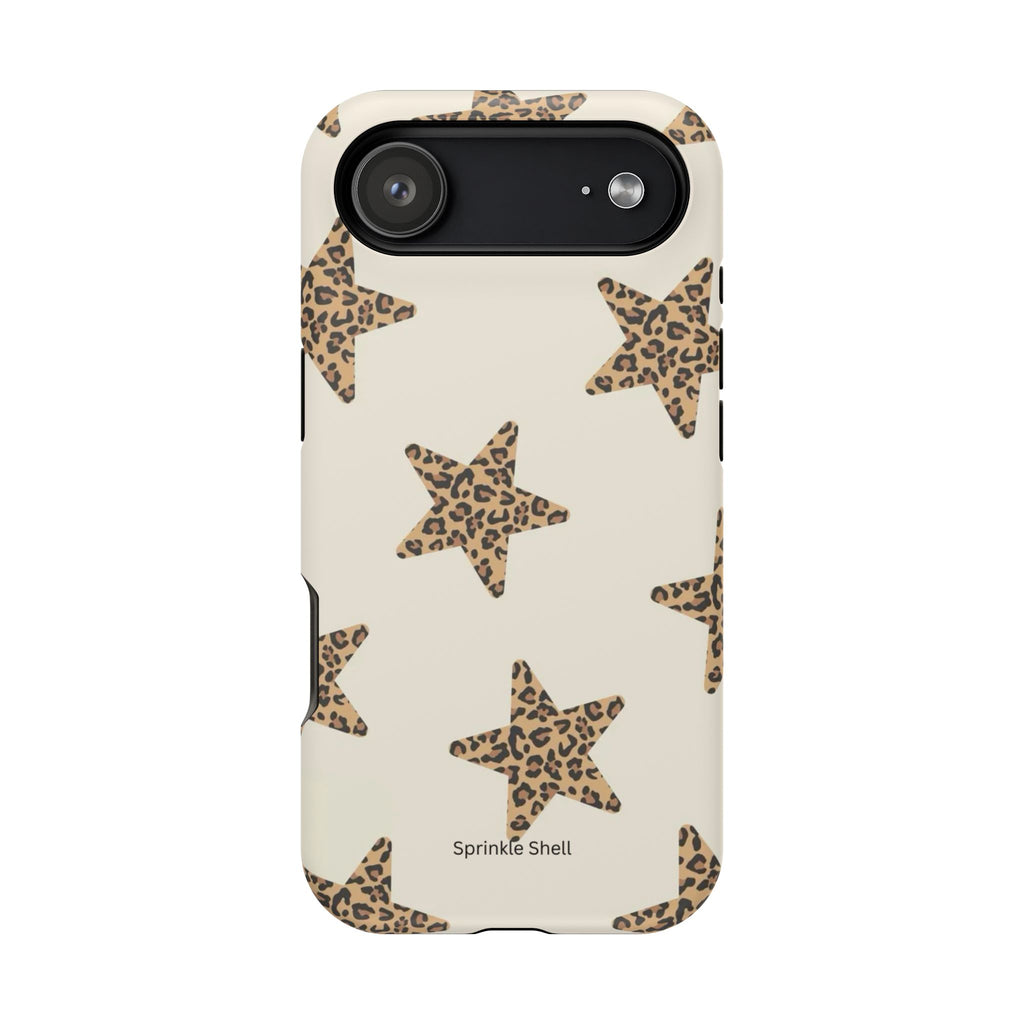 MagSafe Cheetah Print Stars iPhone Case