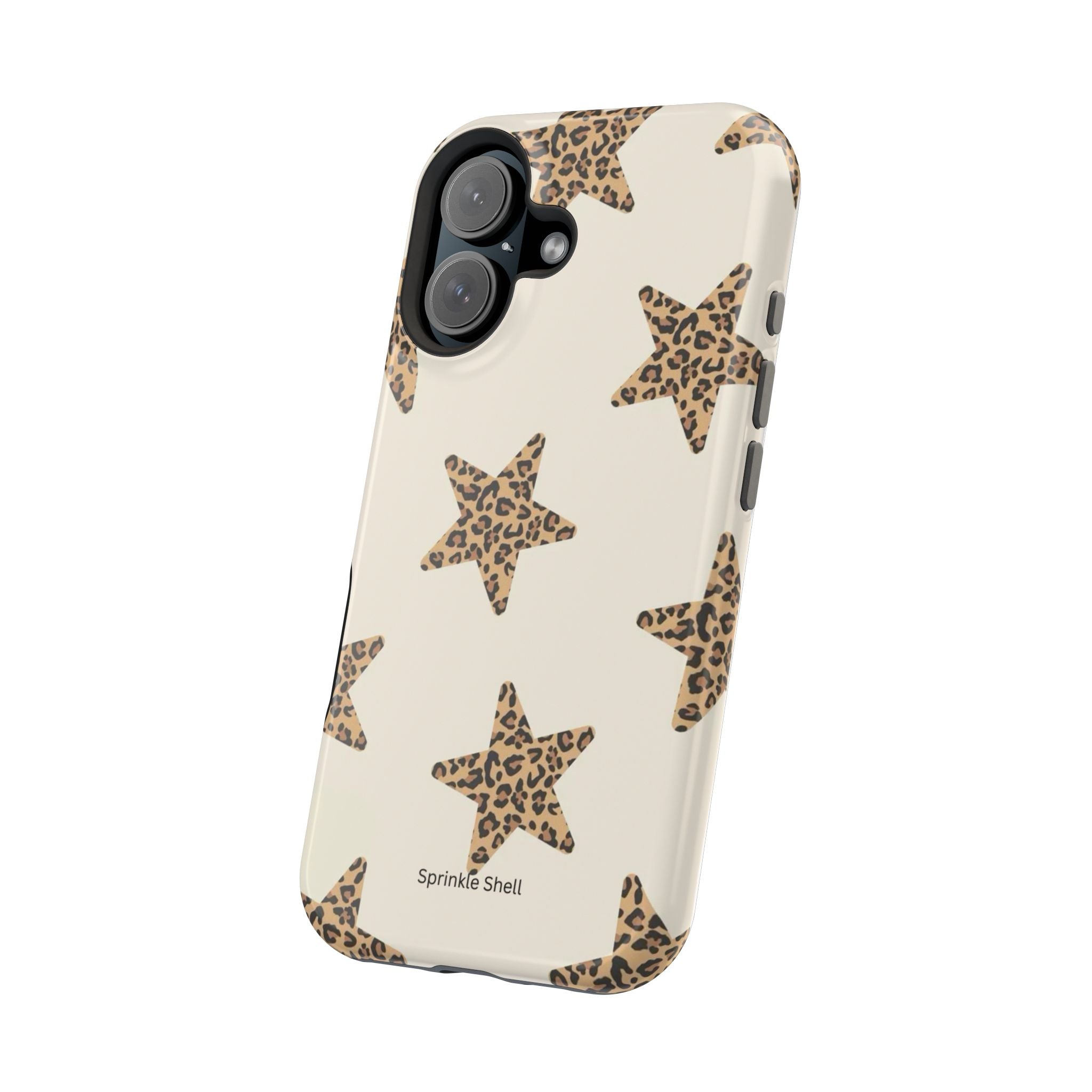 MagSafe Cheetah Print Stars iPhone Case