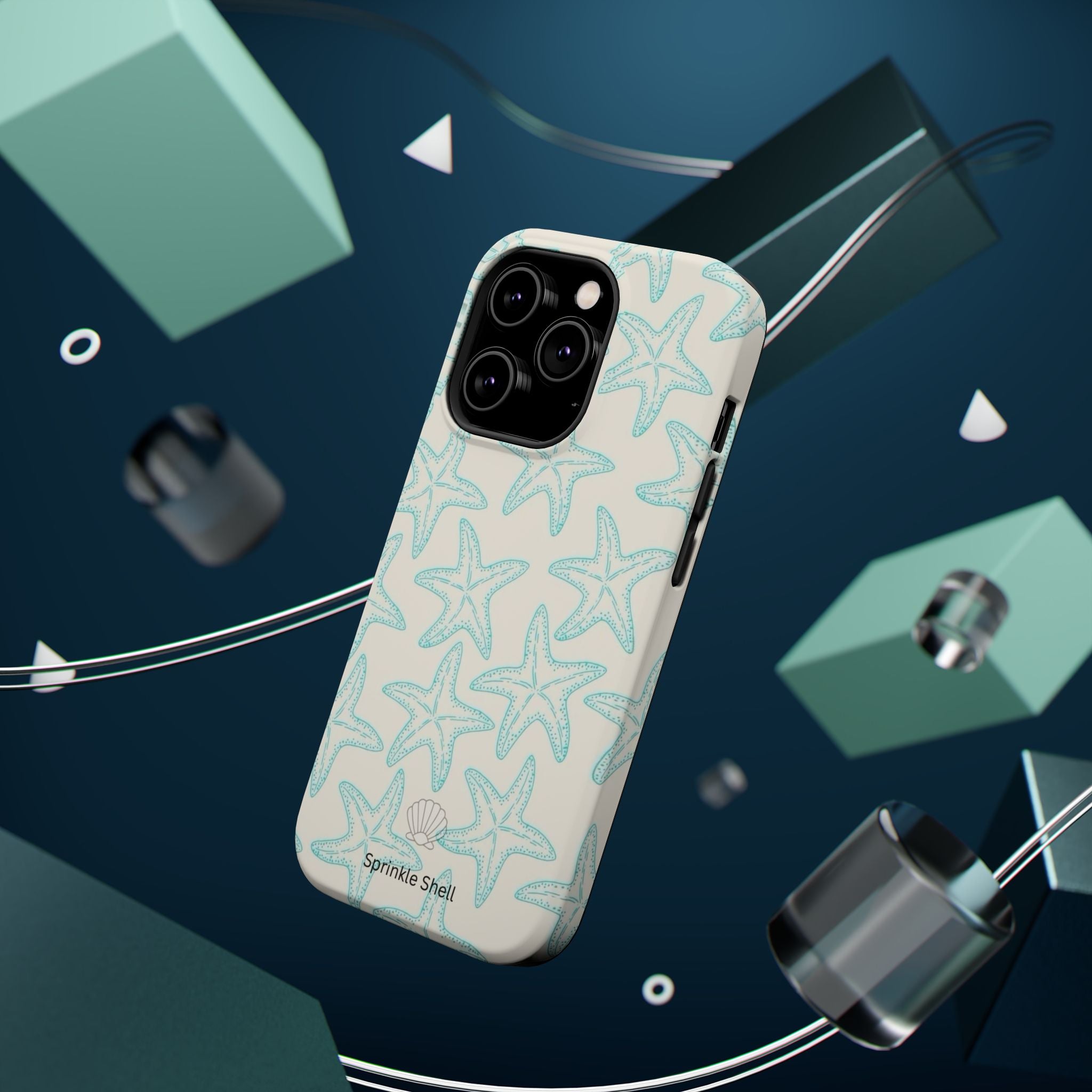 MagSafe teal starfish case