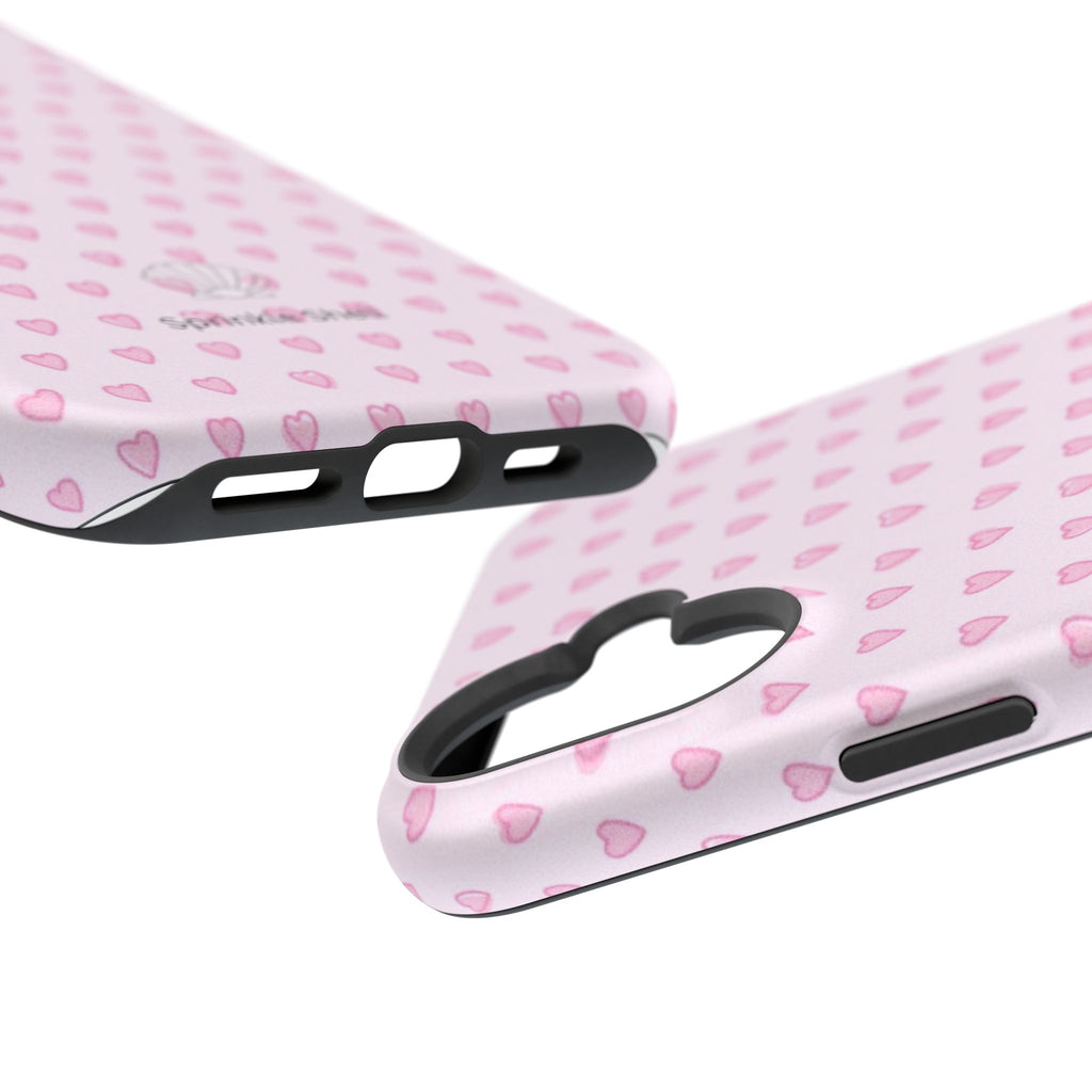 MagSafe pink hearts case