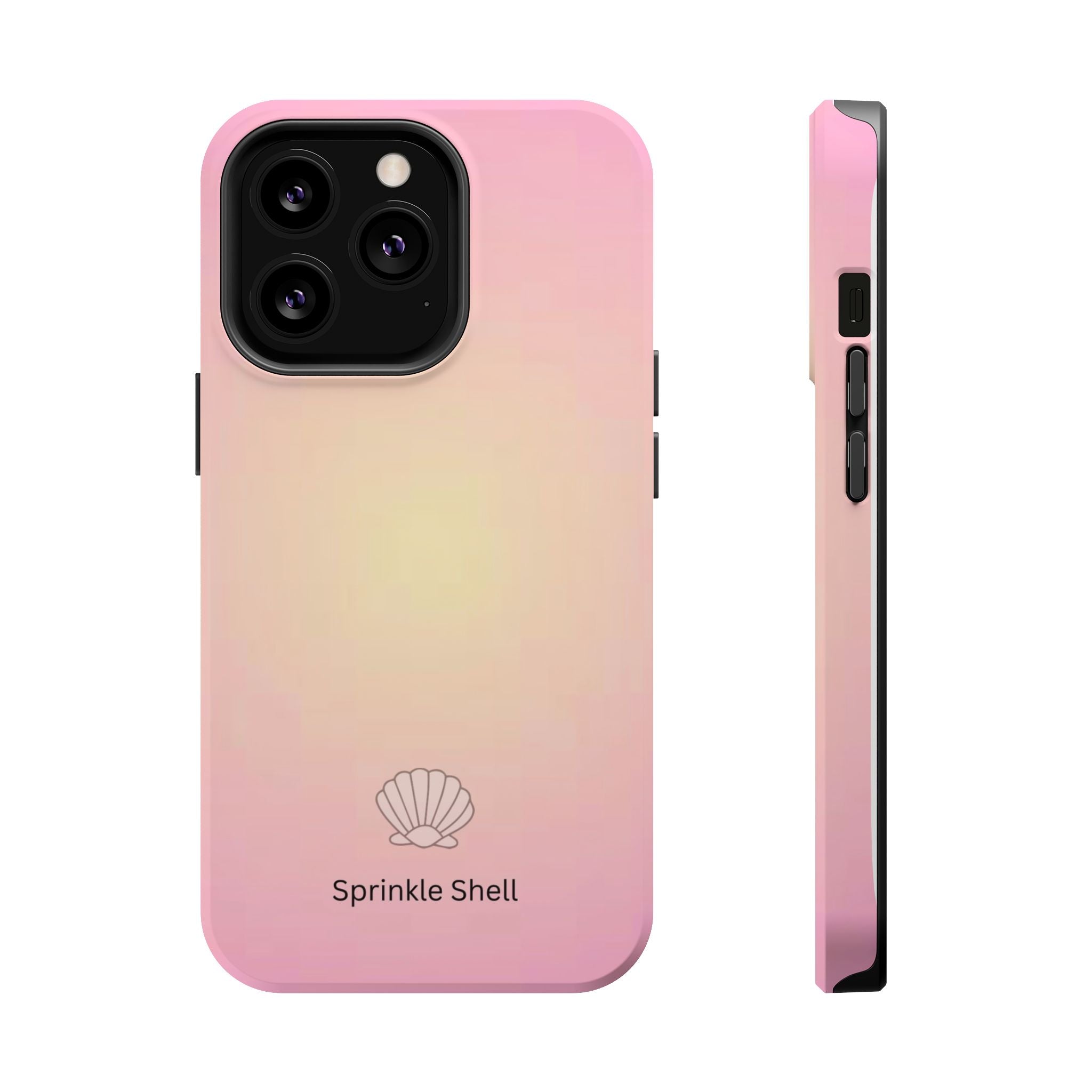 MagSafe light pink and yellow aura case