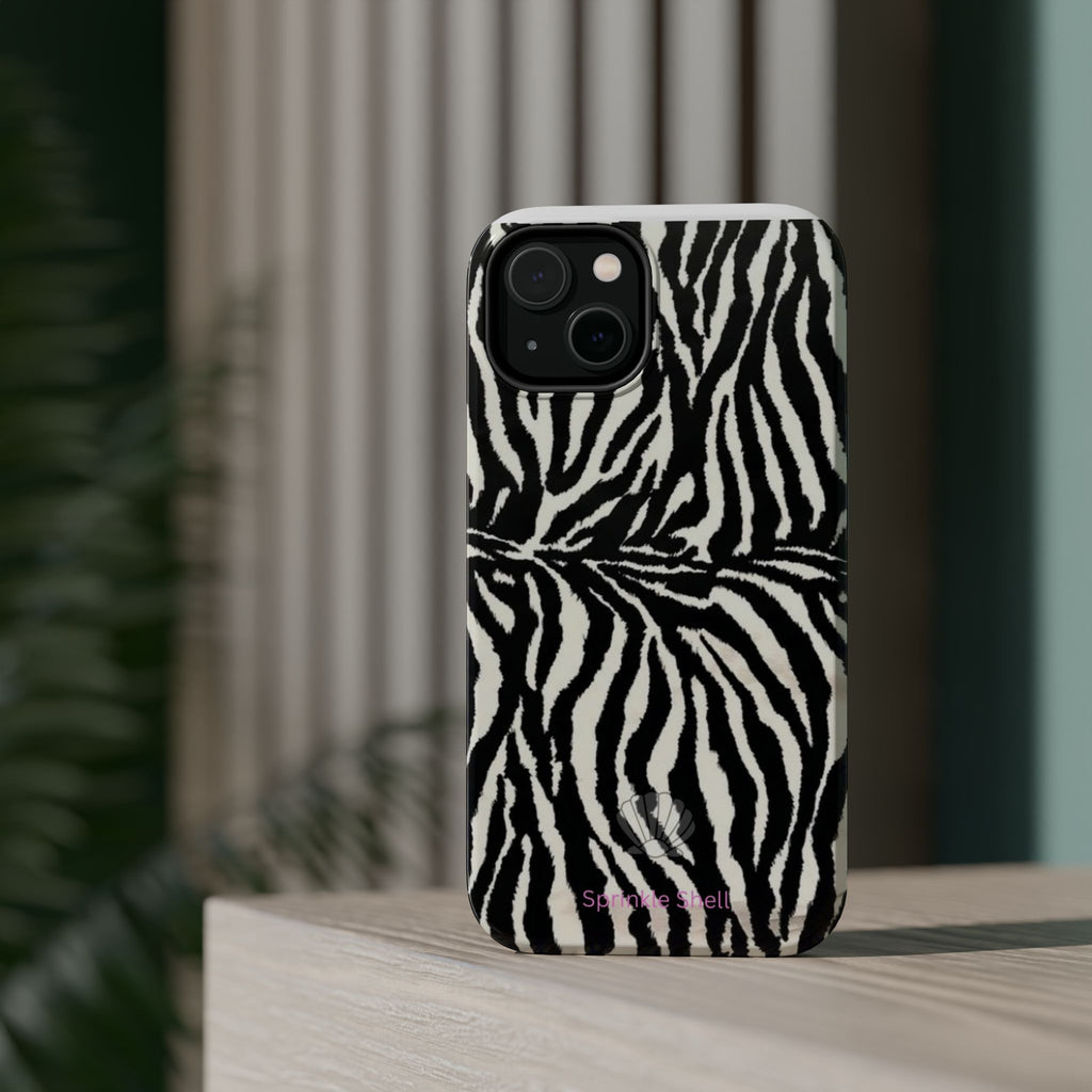 MagSafe black zebra print case