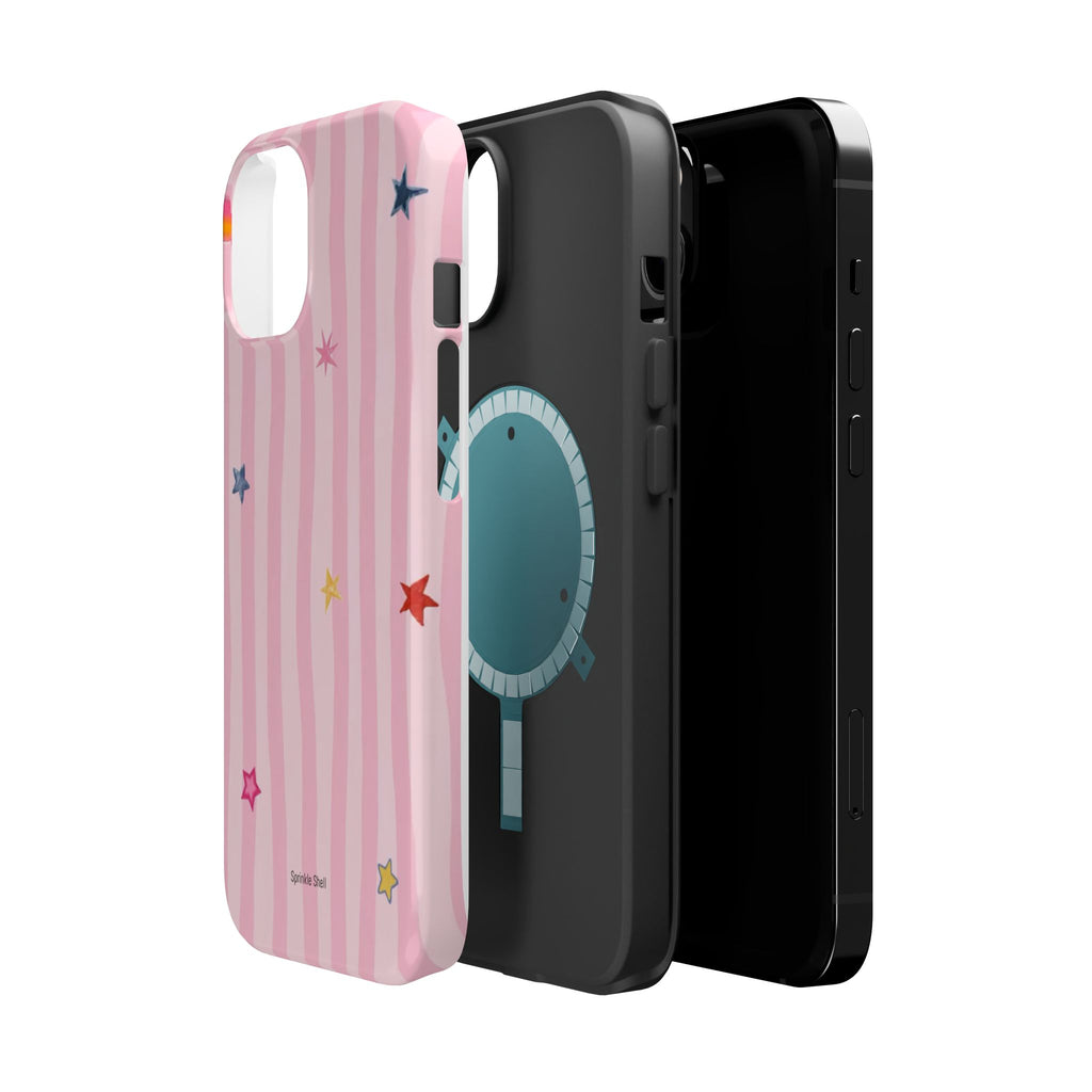 MagSafe pink lines & stars case