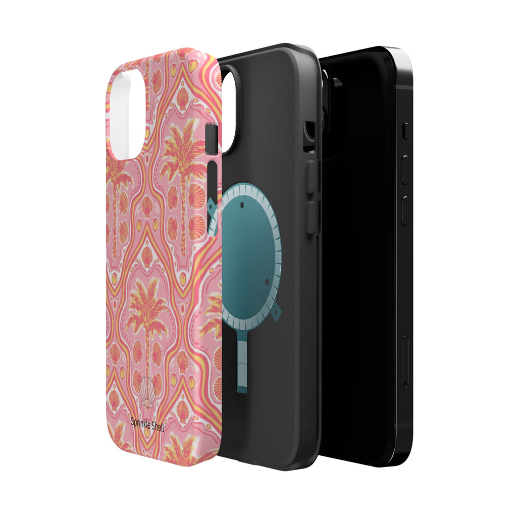 MagSafe pink pink summer palm tree case